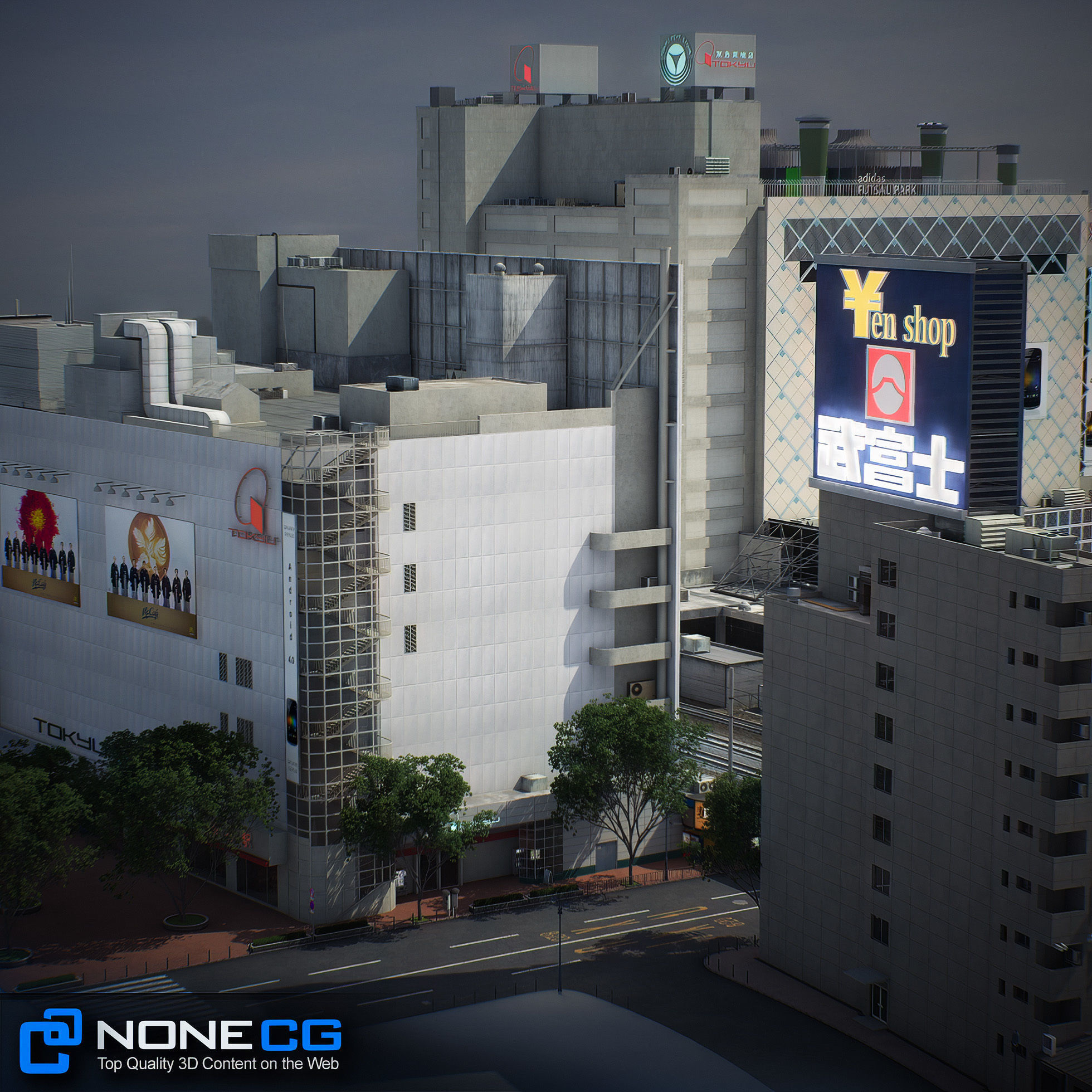 Tokyo Shibuya Block 7 3D model_15