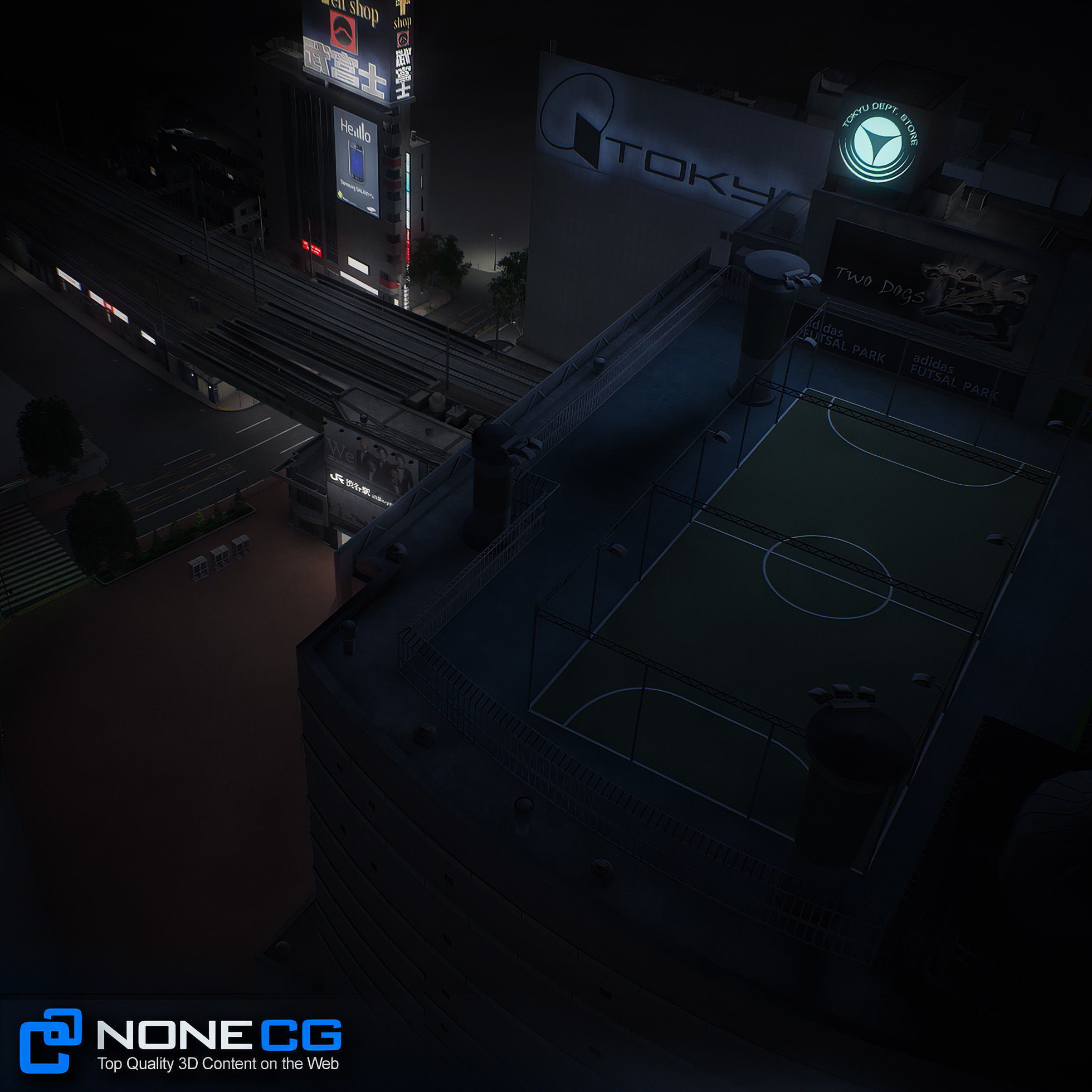 Tokyo Shibuya Block 7 3D model_51