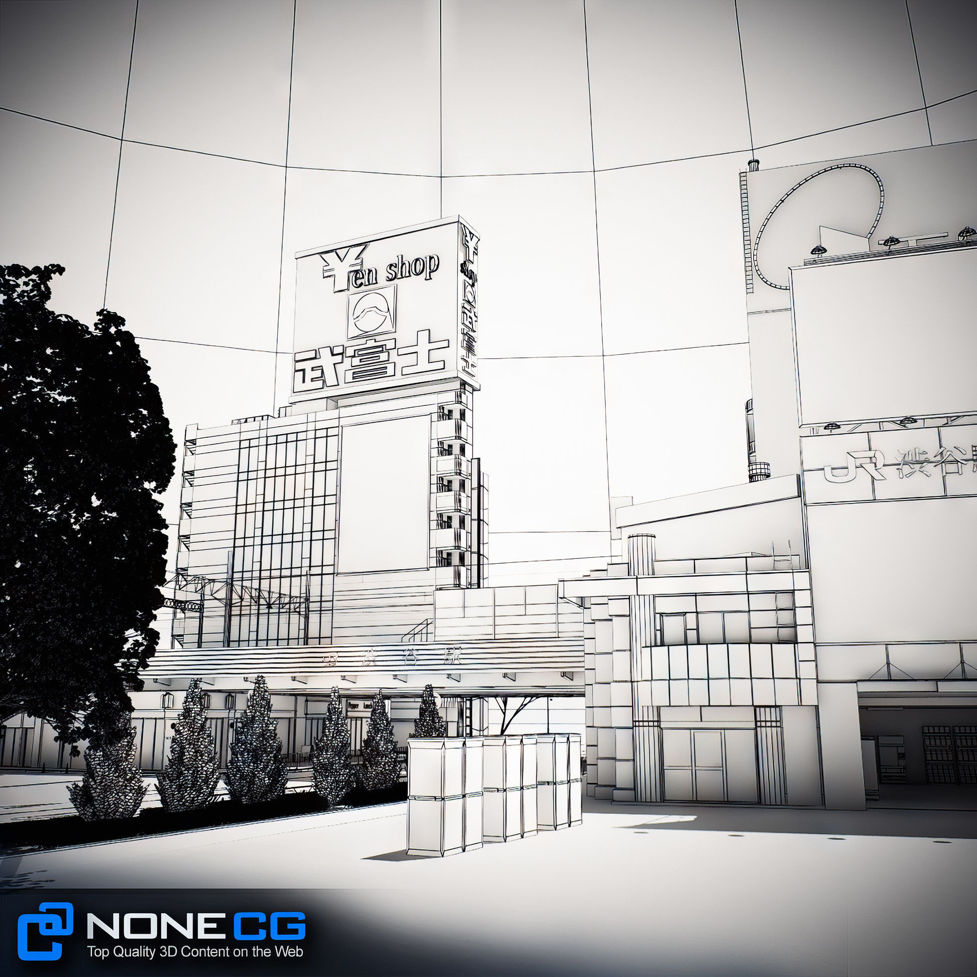 Tokyo Shibuya Block 7 3D model_38