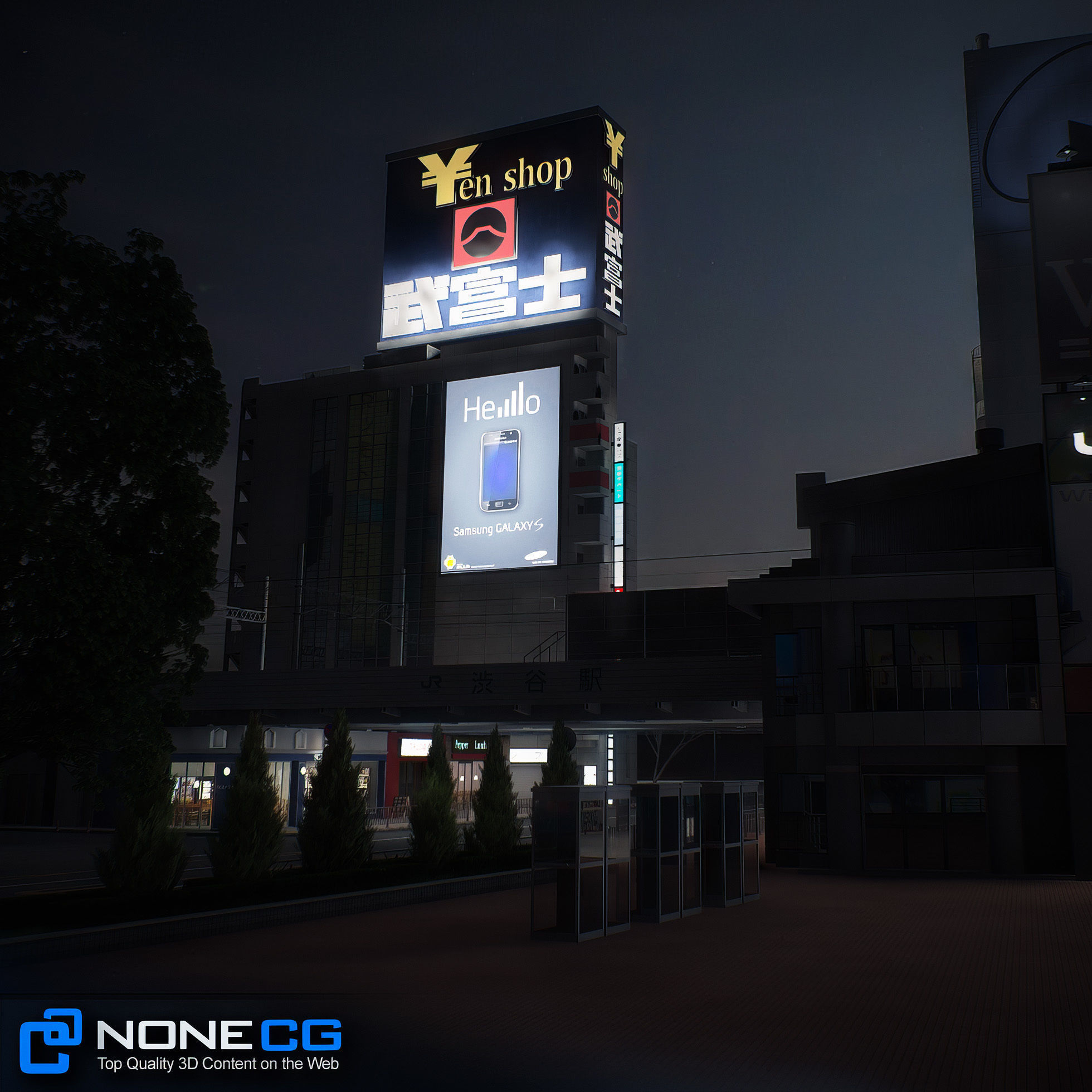 Tokyo Shibuya Block 7 3D model_40