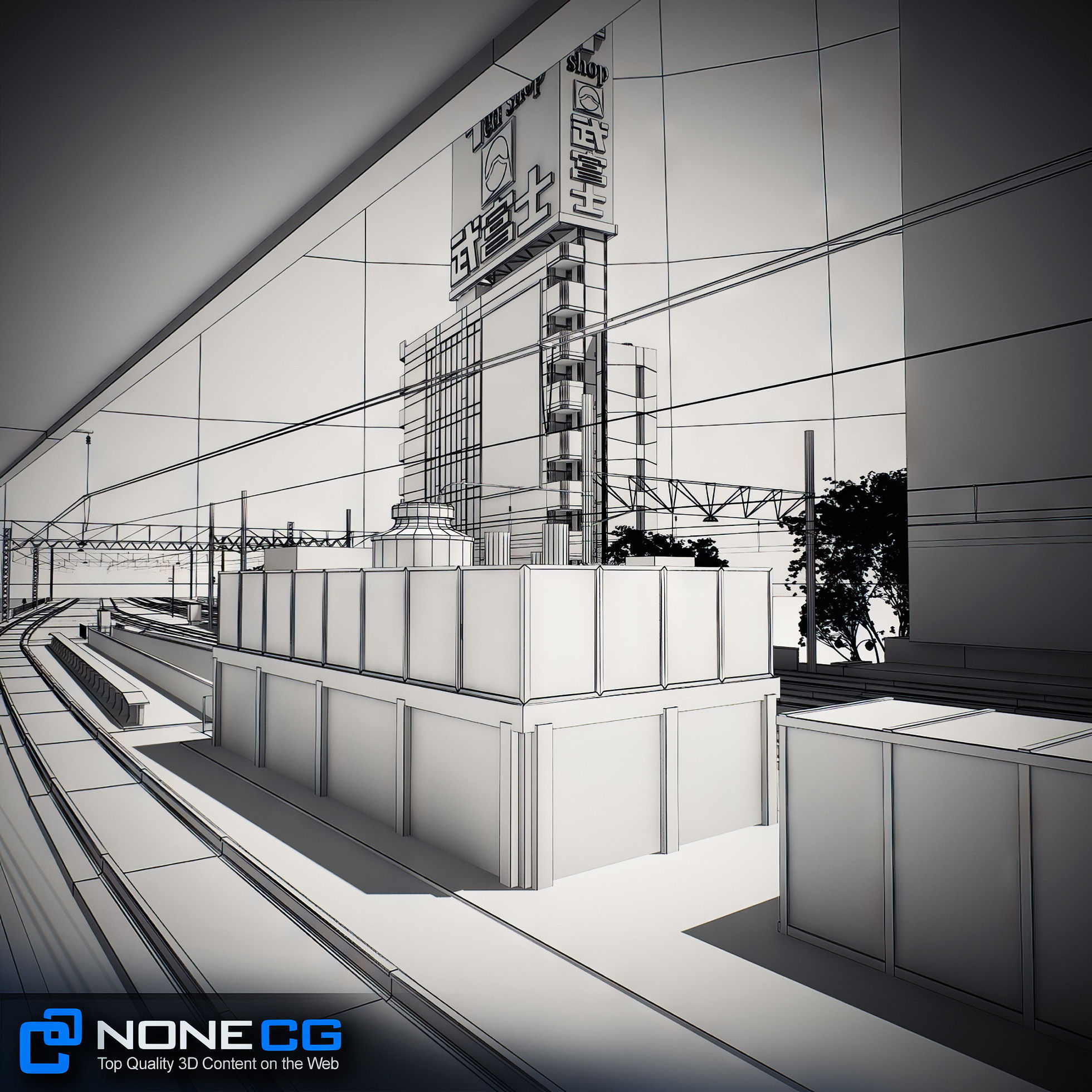Tokyo Shibuya Block 7 3D model_53