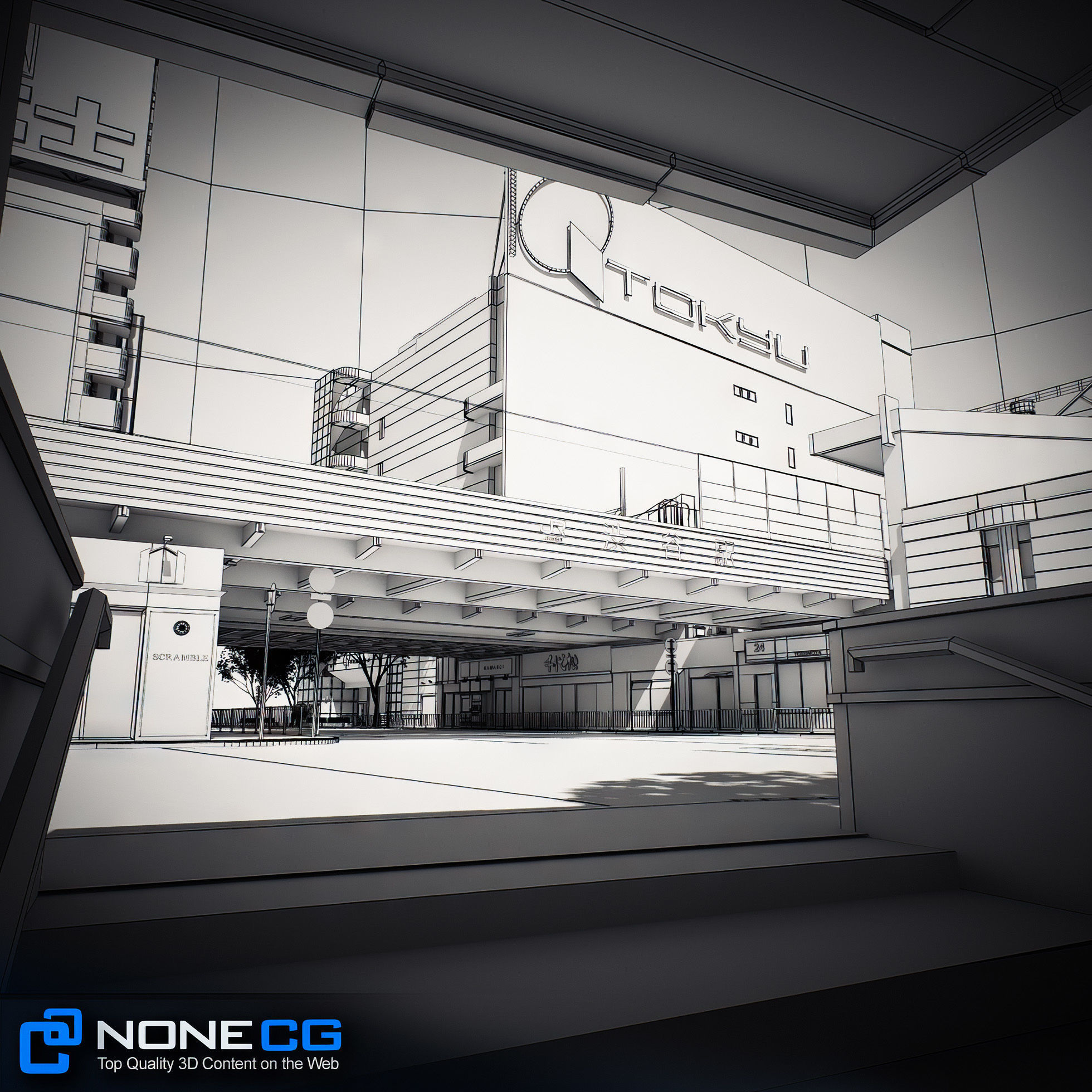 Tokyo Shibuya Block 7 3D model_45