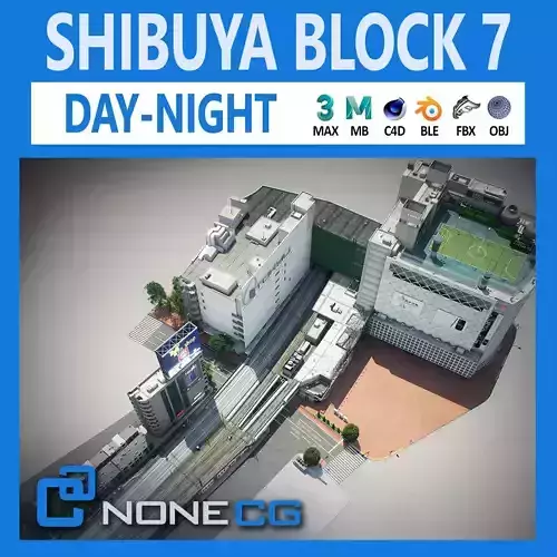 Tokyo Shibuya Block 7 3D model