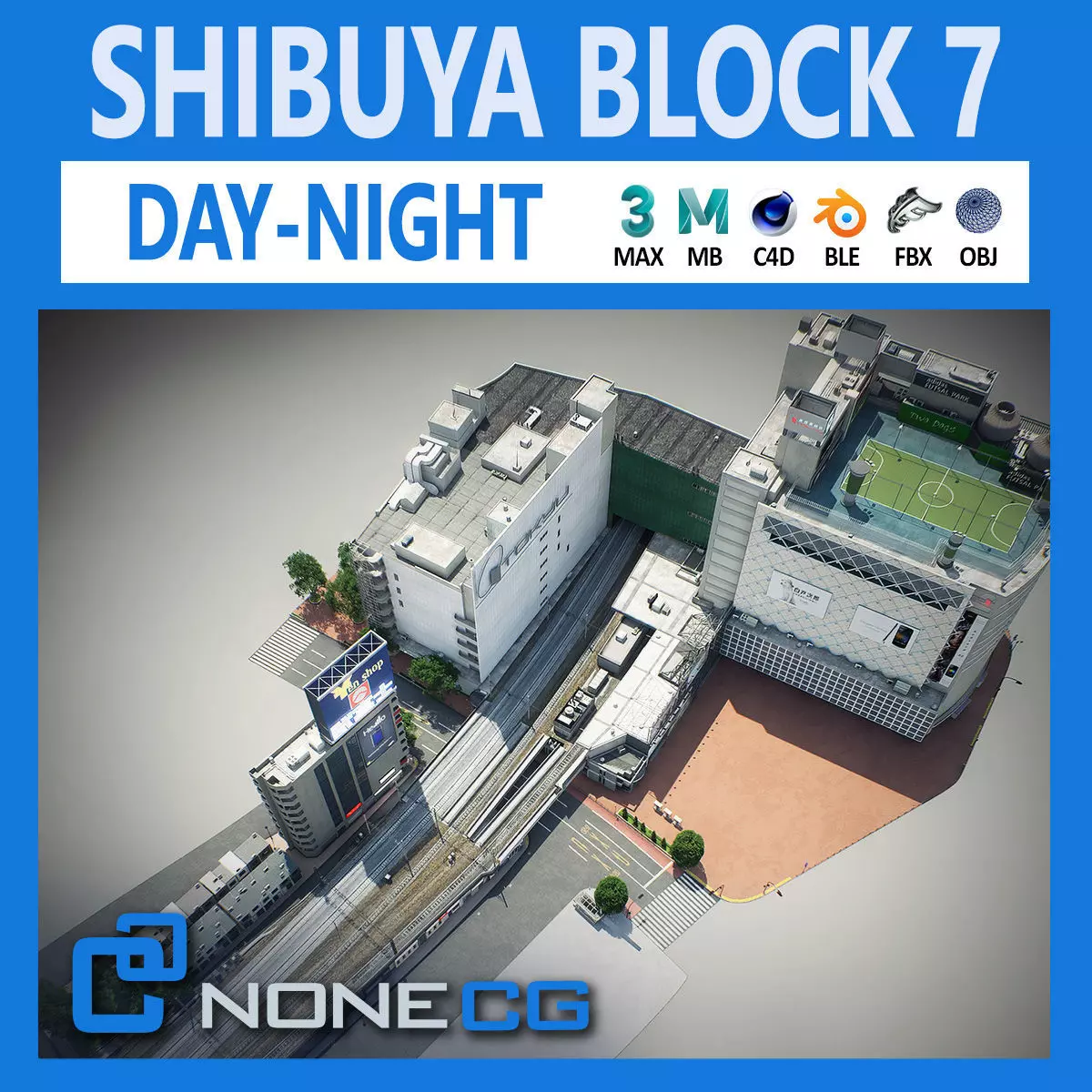 Tokyo Shibuya Block 7 3D model_0
