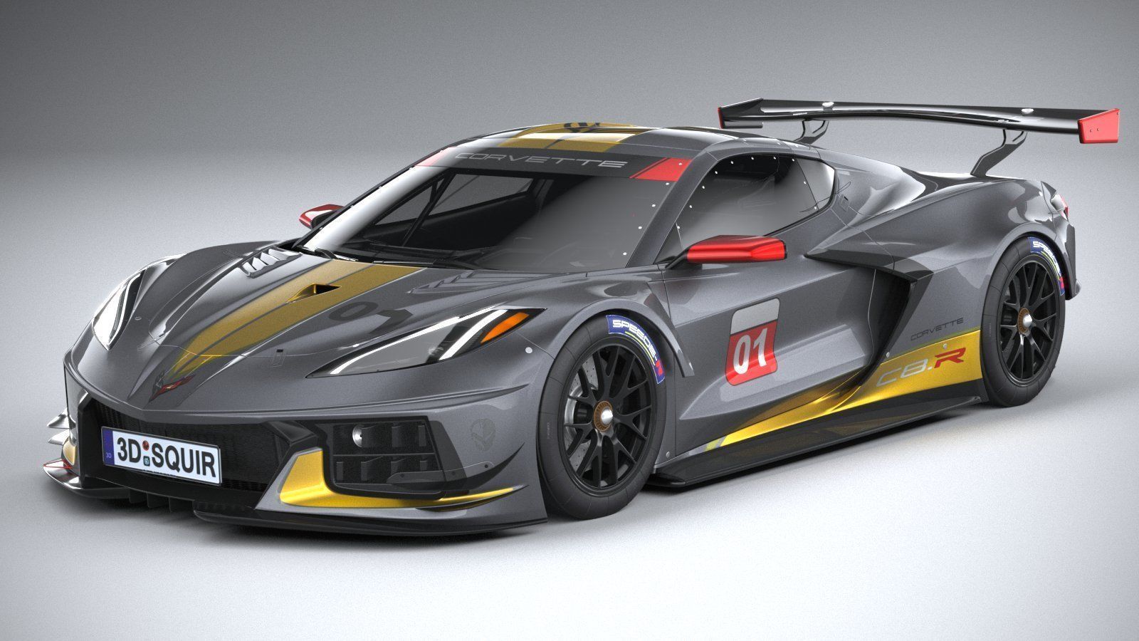 Chevrolet Corvette C8R racing CG 2020 3D model_1