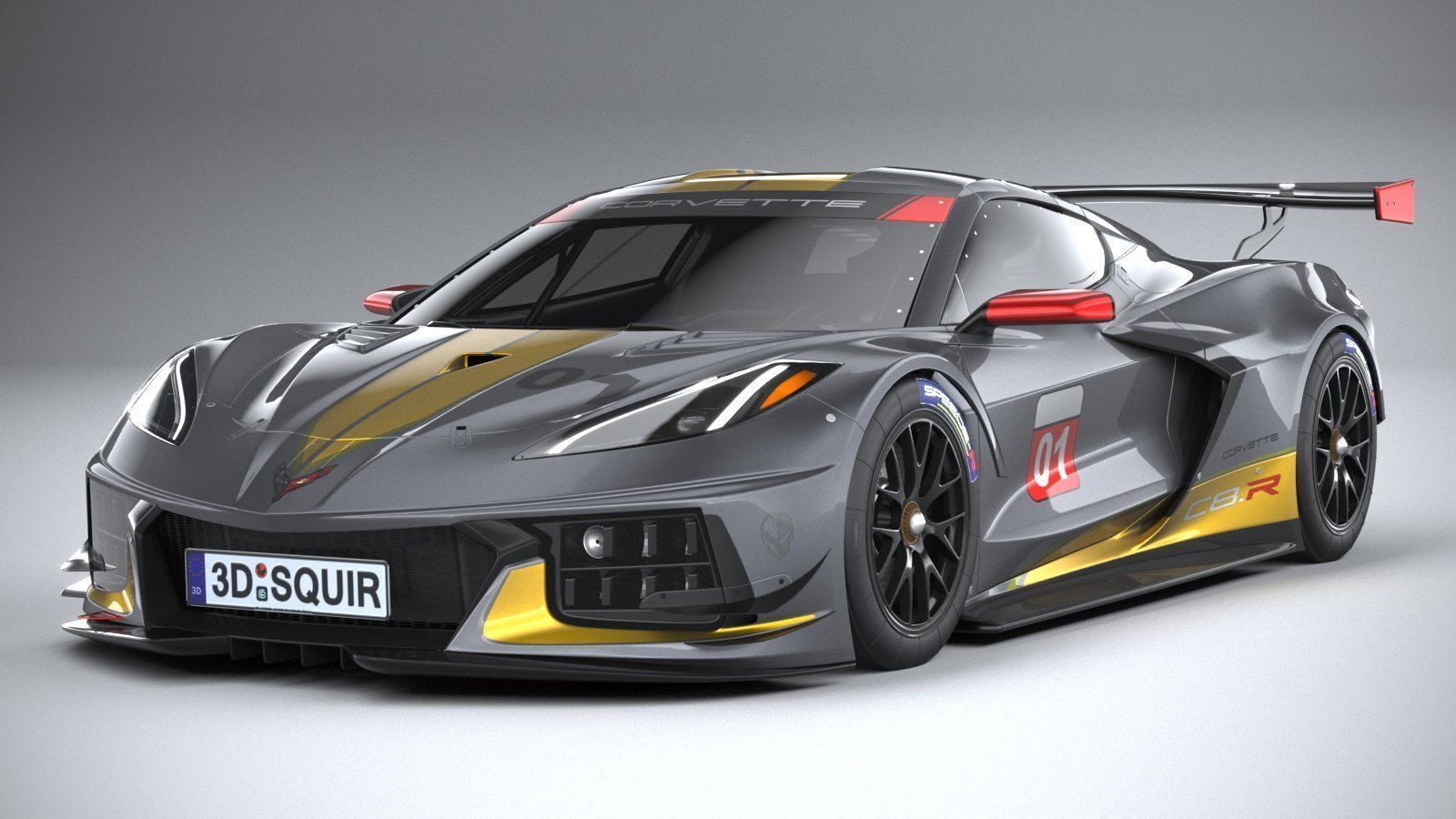 Chevrolet Corvette C8R racing CG 2020 3D model_2
