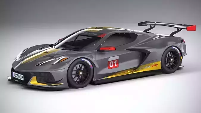 Chevrolet Corvette C8R racing CG 2020 3D model