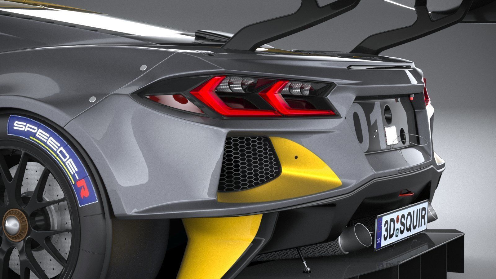 Chevrolet Corvette C8R racing CG 2020 3D model_6
