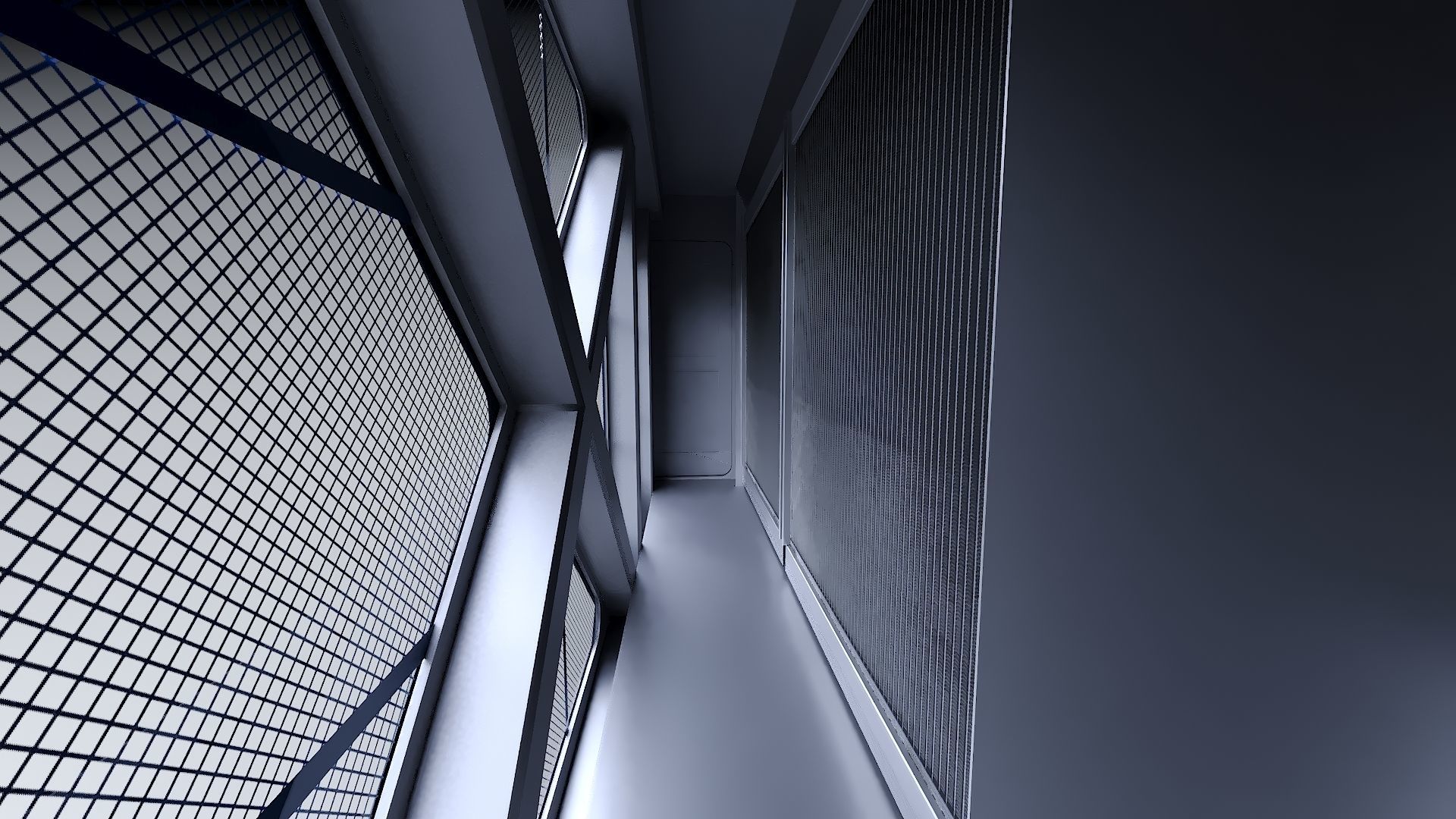 Locomotive Siemens Charger ALC-42 Blue Low-poly 3D model_36