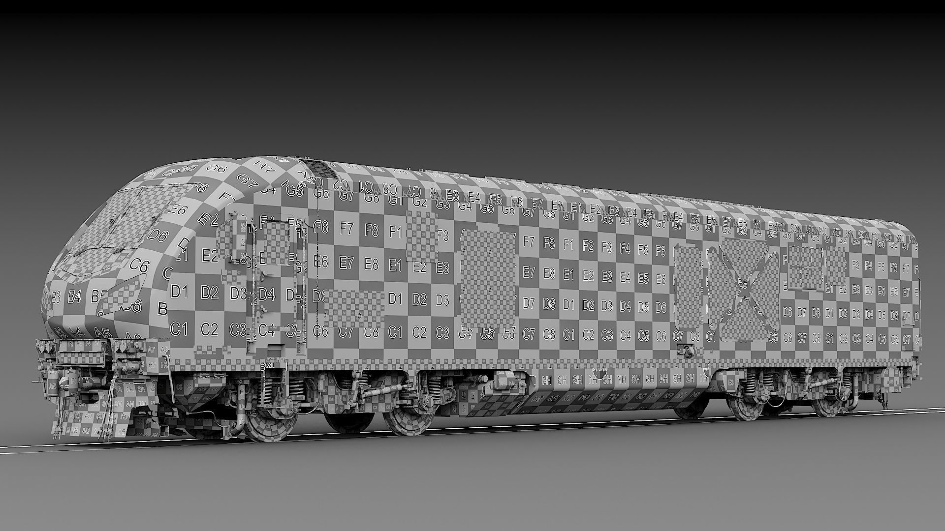 Locomotive Siemens Charger ALC-42 Blue Low-poly 3D model_56