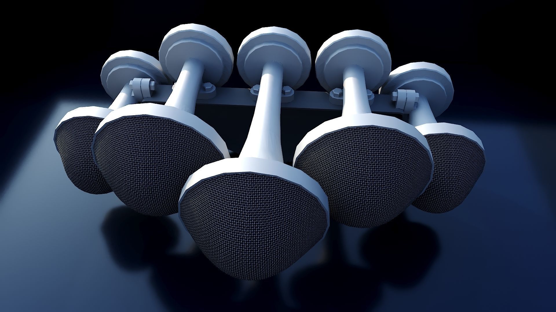 Locomotive Siemens Charger ALC-42 Blue Low-poly 3D model_32