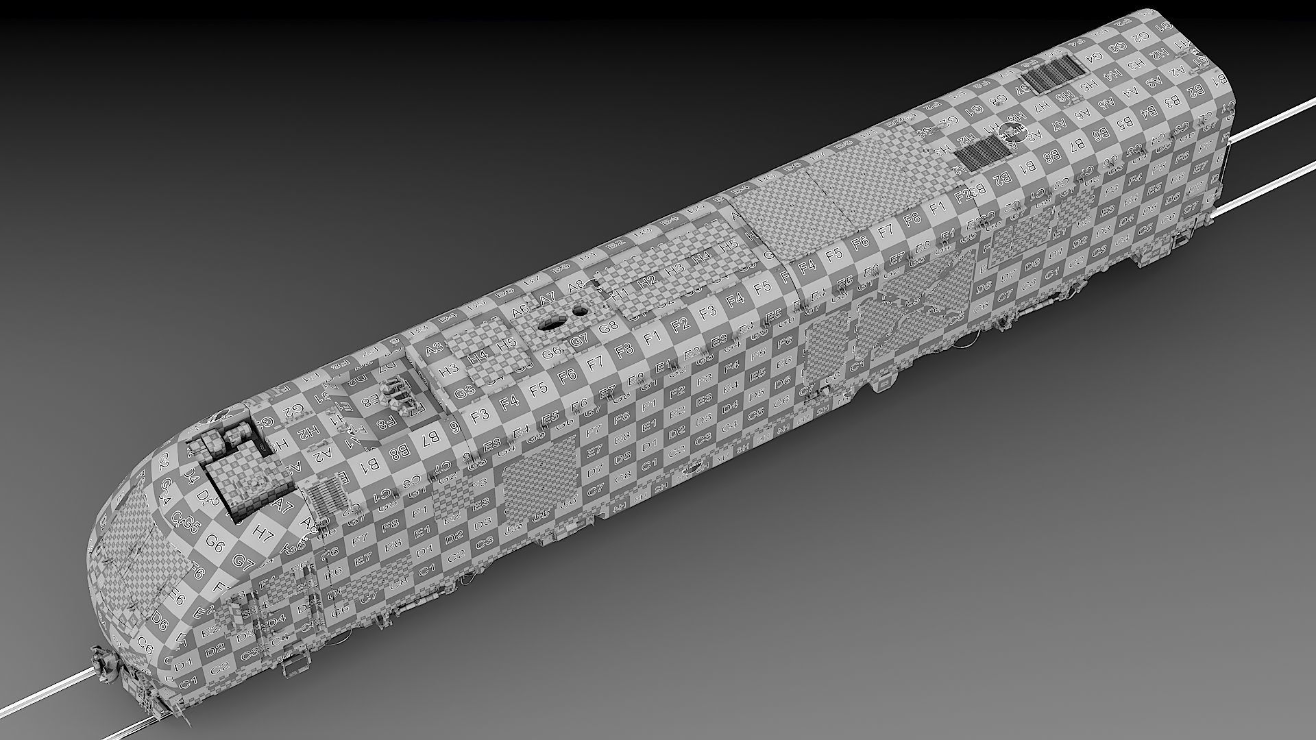 Locomotive Siemens Charger ALC-42 Blue Low-poly 3D model_58