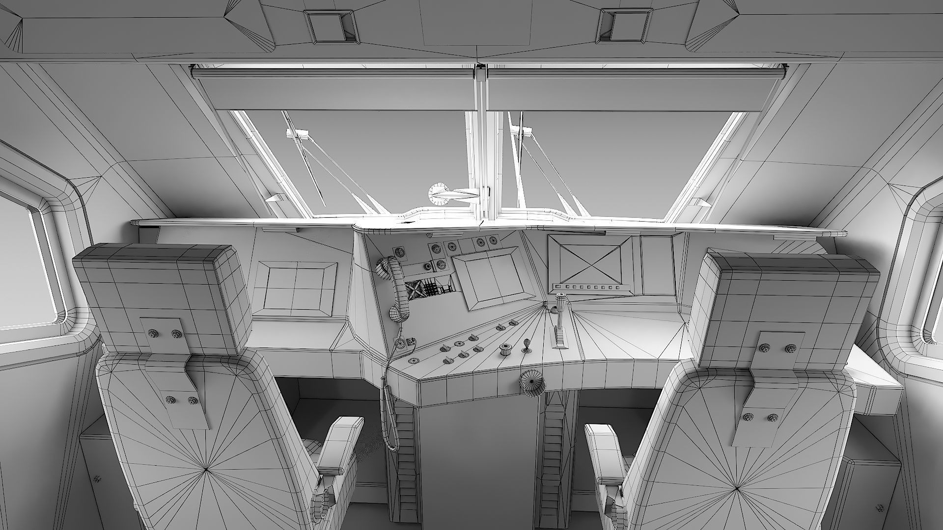 Locomotive Siemens Charger ALC-42 Blue Low-poly 3D model_53