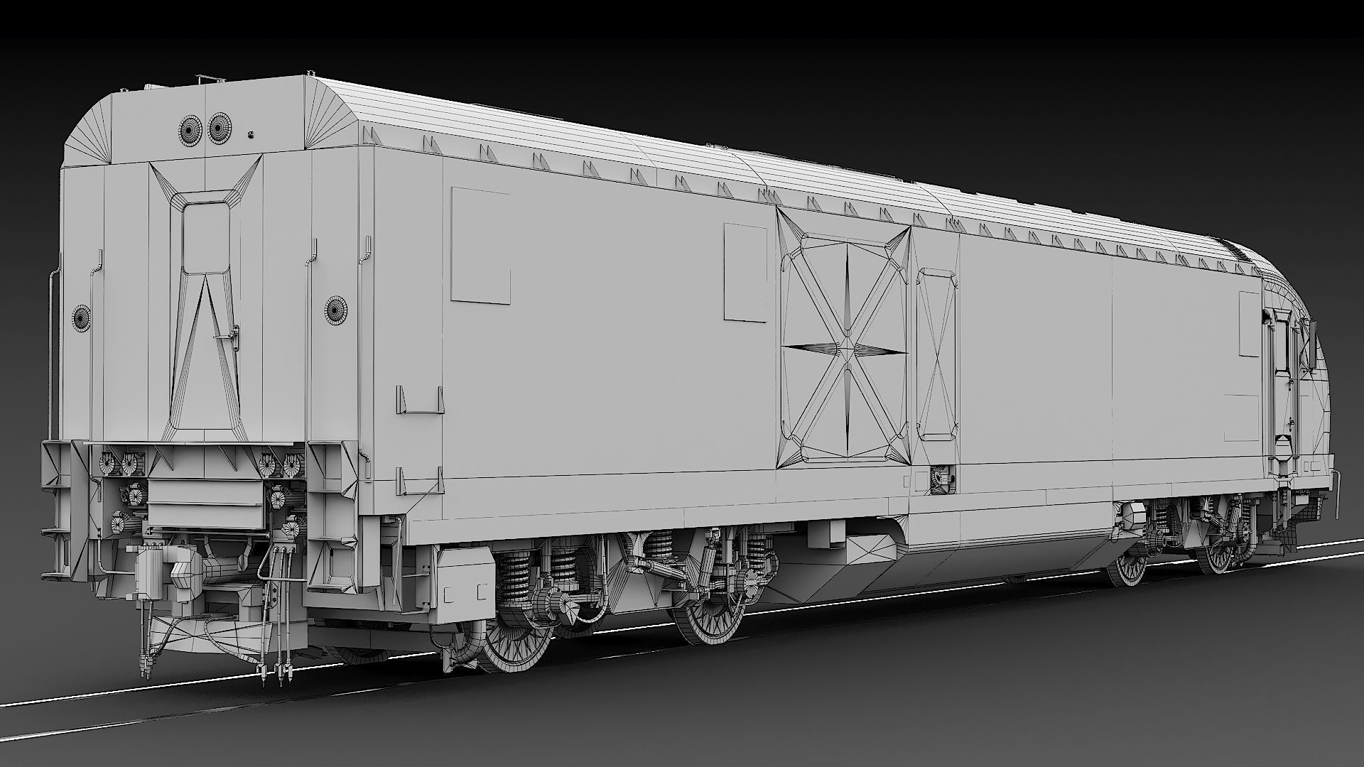 Locomotive Siemens Charger ALC-42 Blue Low-poly 3D model_47