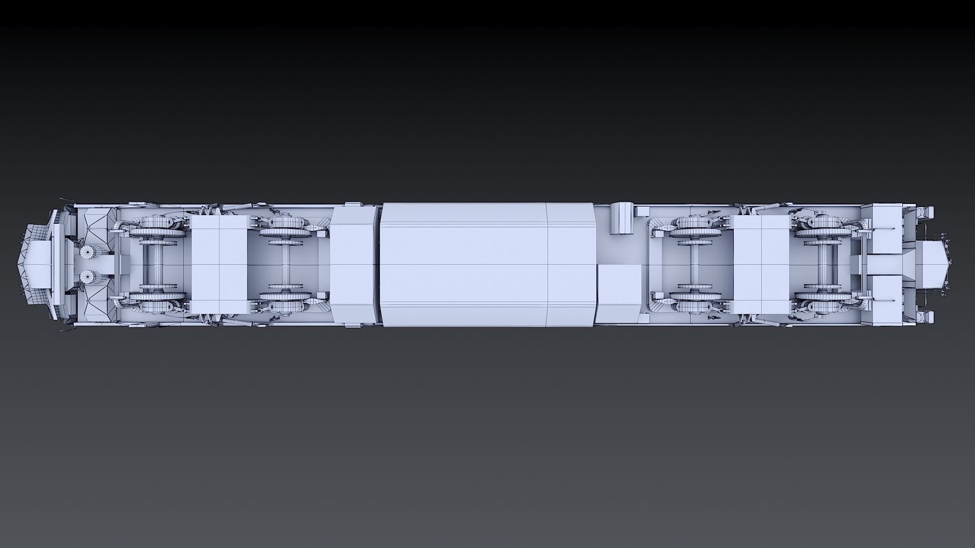 Locomotive Siemens Charger ALC-42 Blue Low-poly 3D model_38