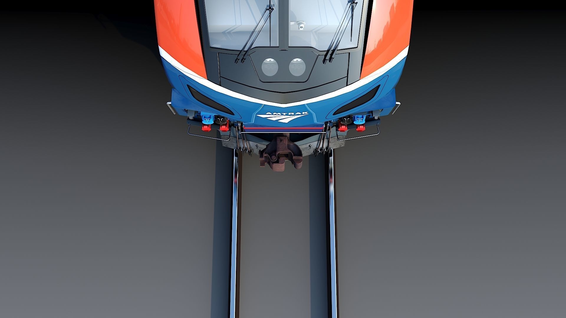 Locomotive Siemens Charger ALC-42 Blue Low-poly 3D model_42