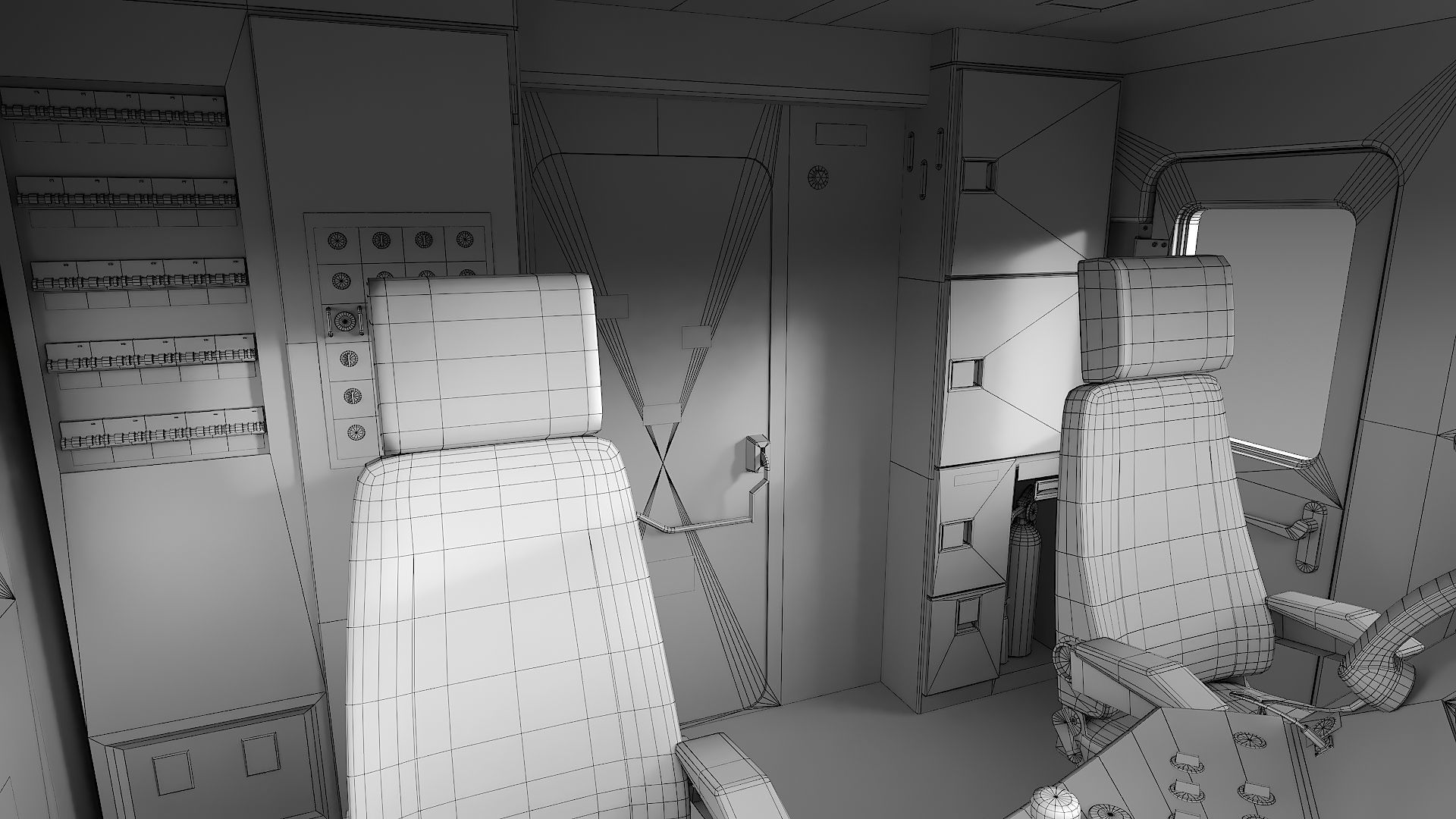 Locomotive Siemens Charger ALC-42 Blue Low-poly 3D model_54