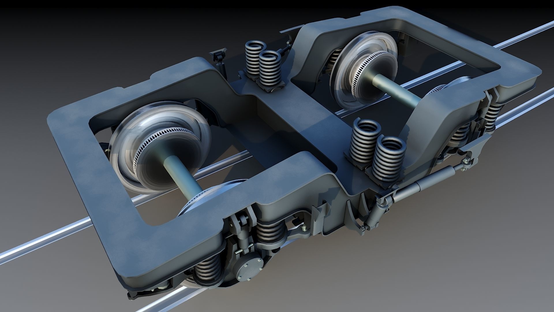 Locomotive Siemens Charger ALC-42 Blue Low-poly 3D model_33