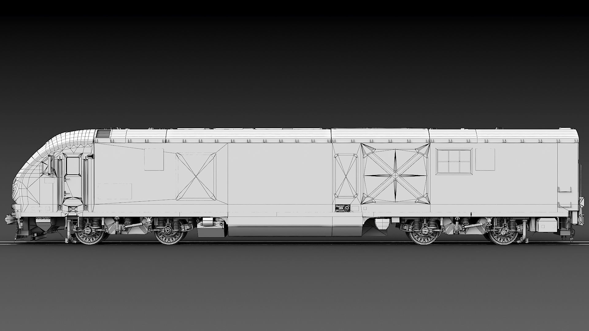 Locomotive Siemens Charger ALC-42 Blue Low-poly 3D model_44