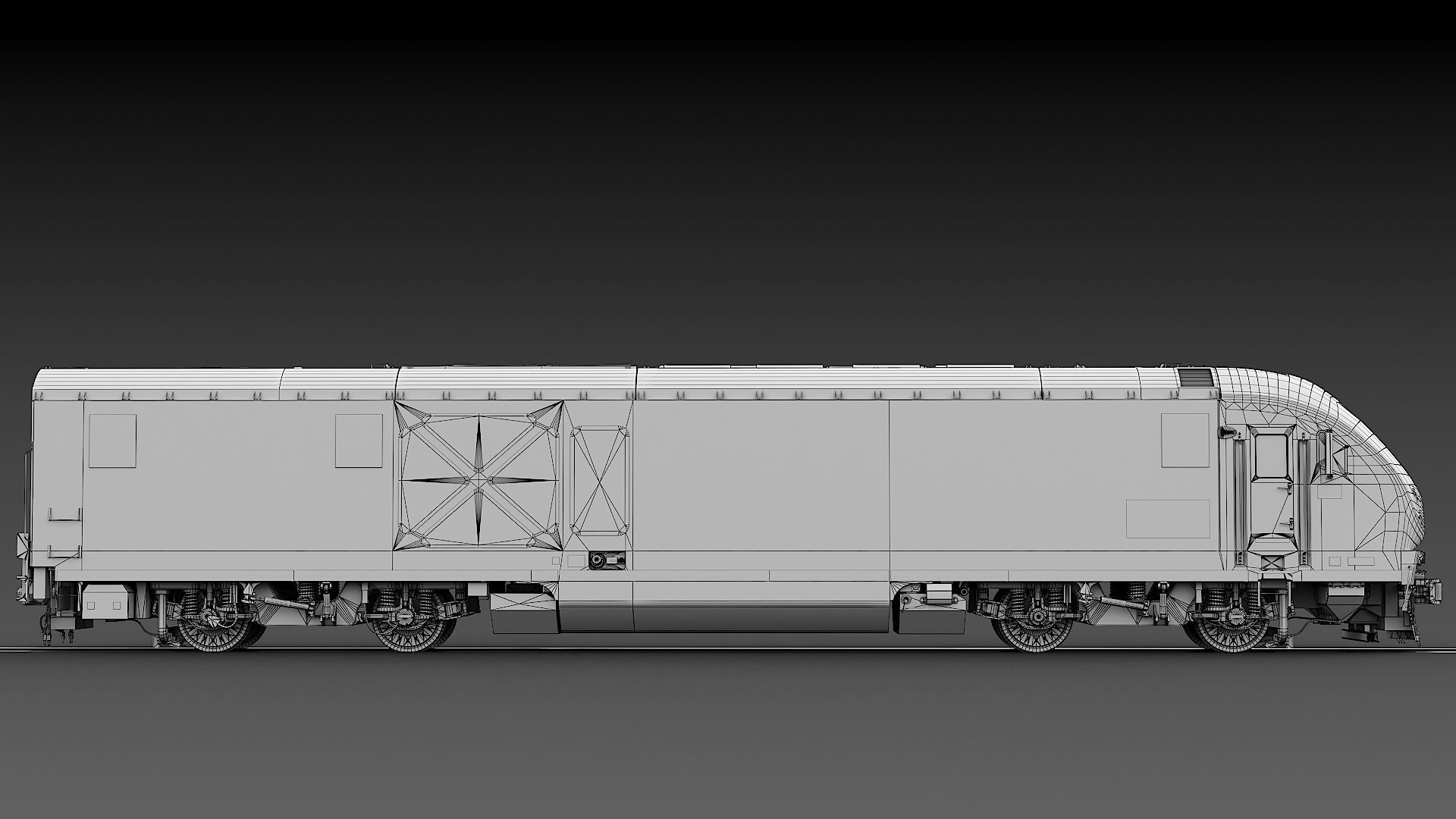 Locomotive Siemens Charger ALC-42 Blue Low-poly 3D model_49