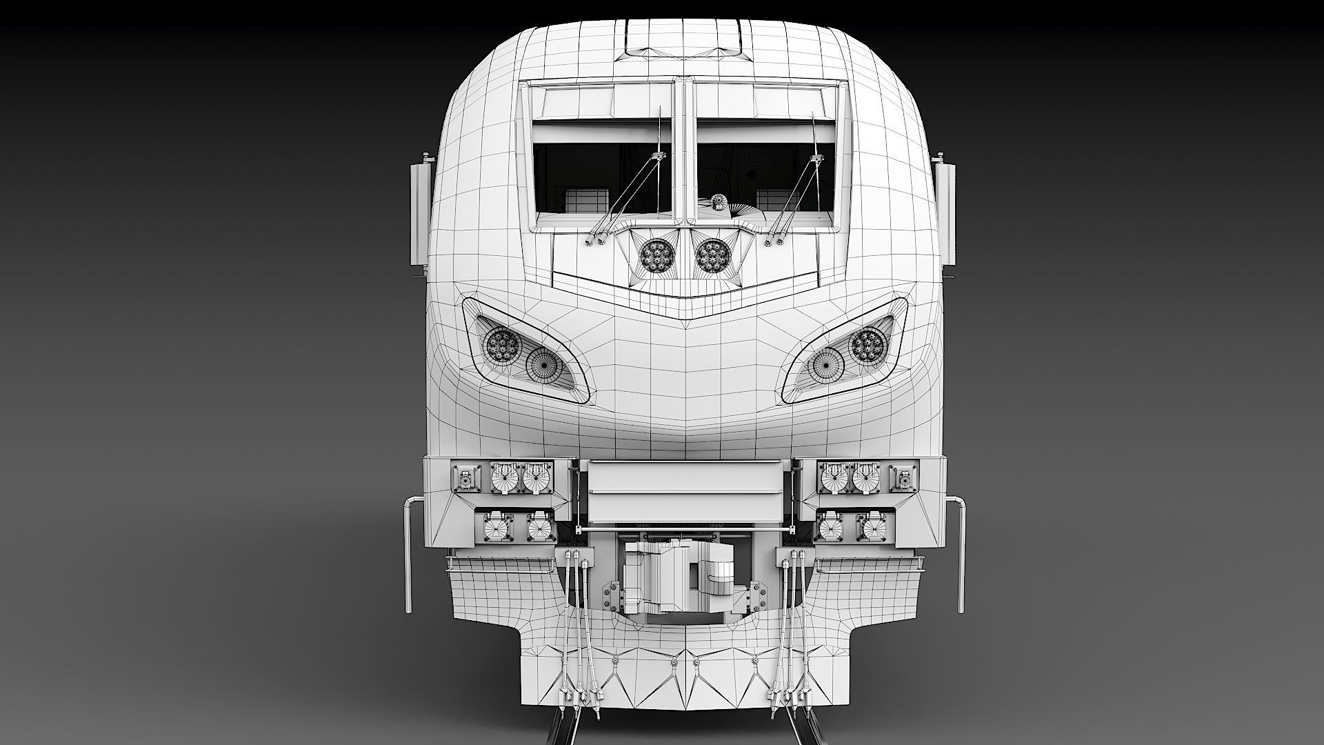 Locomotive Siemens Charger ALC-42 Blue Low-poly 3D model_51