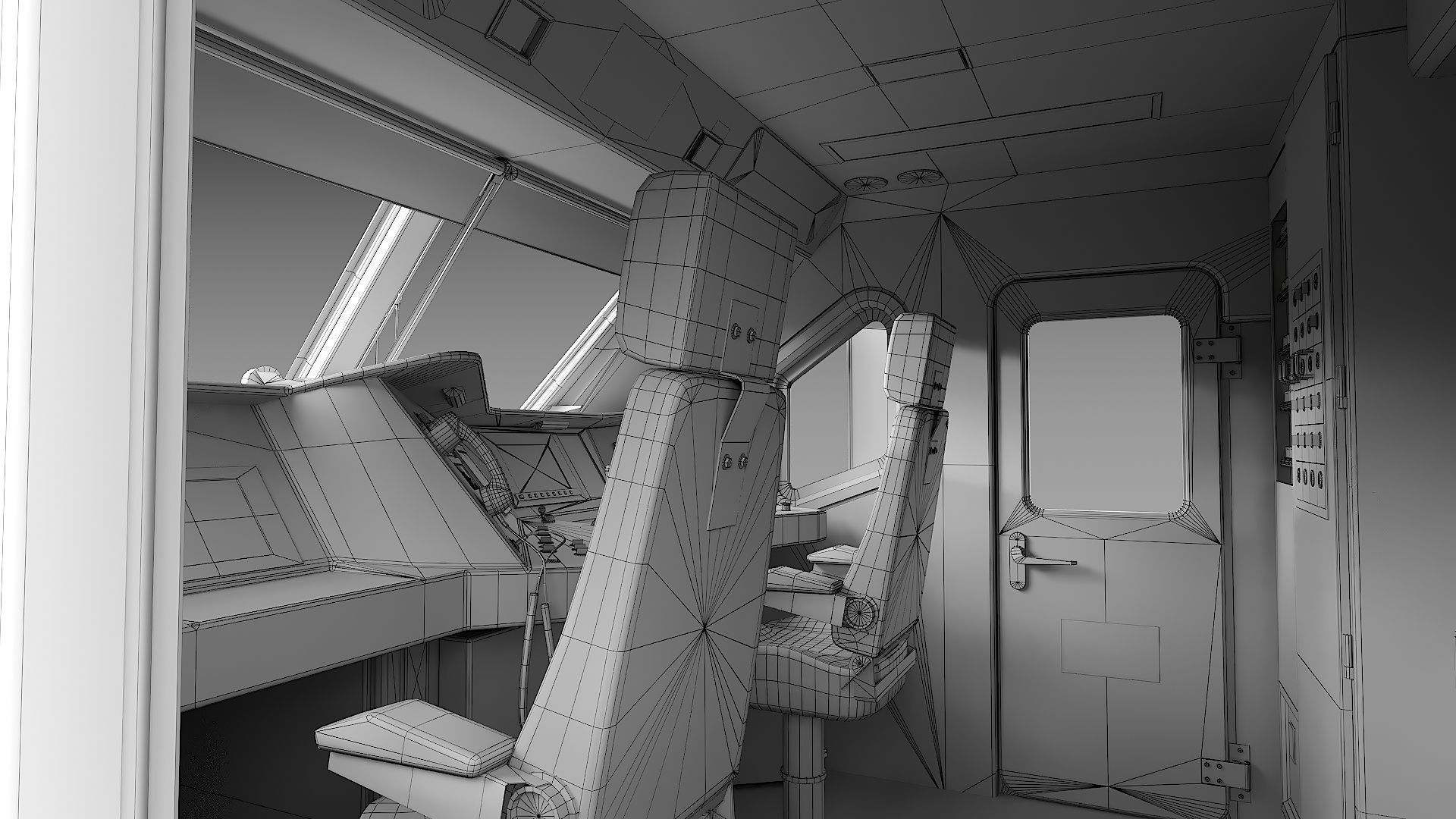 Locomotive Siemens Charger ALC-42 Blue Low-poly 3D model_52