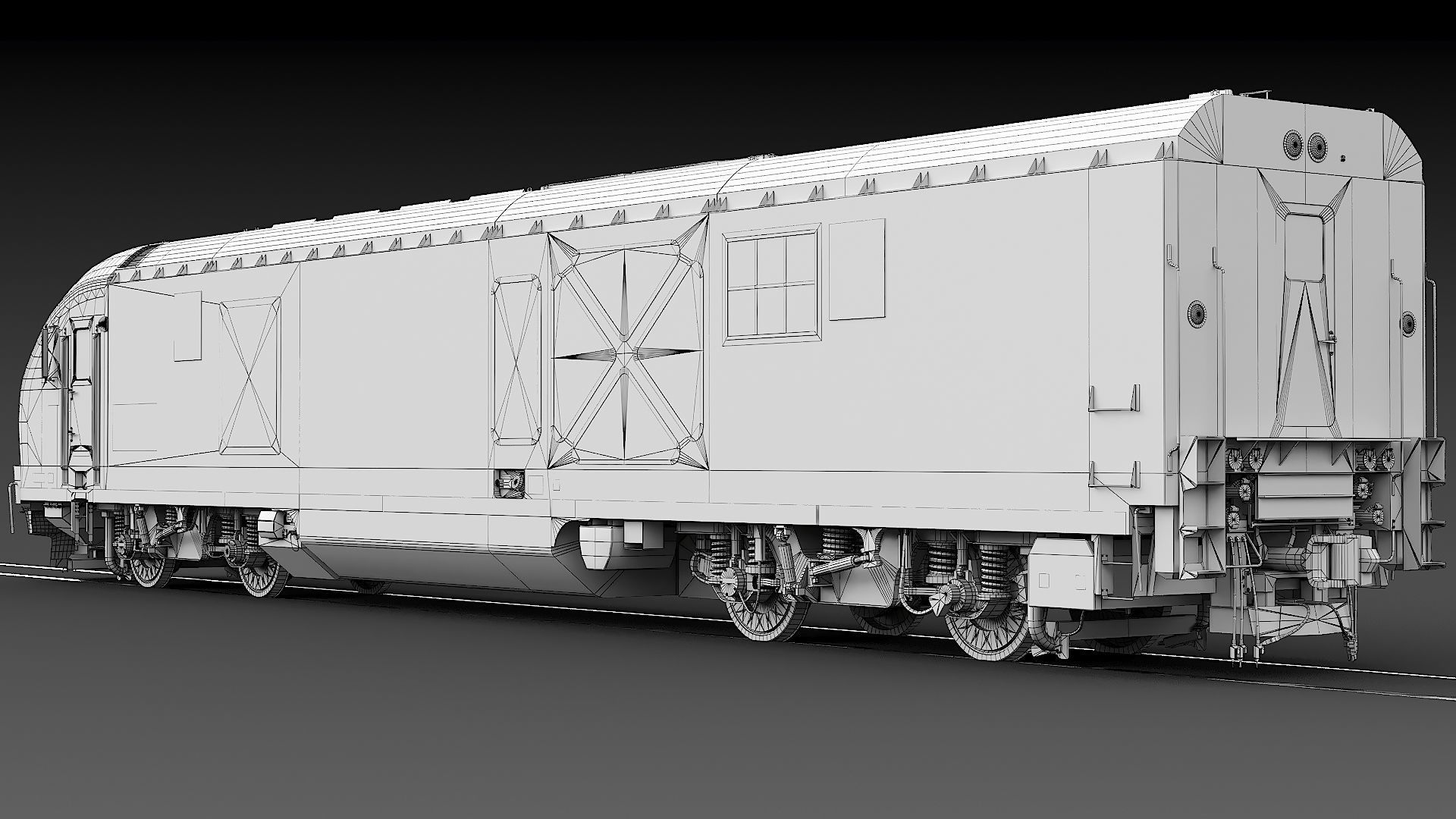 Locomotive Siemens Charger ALC-42 Blue Low-poly 3D model_45