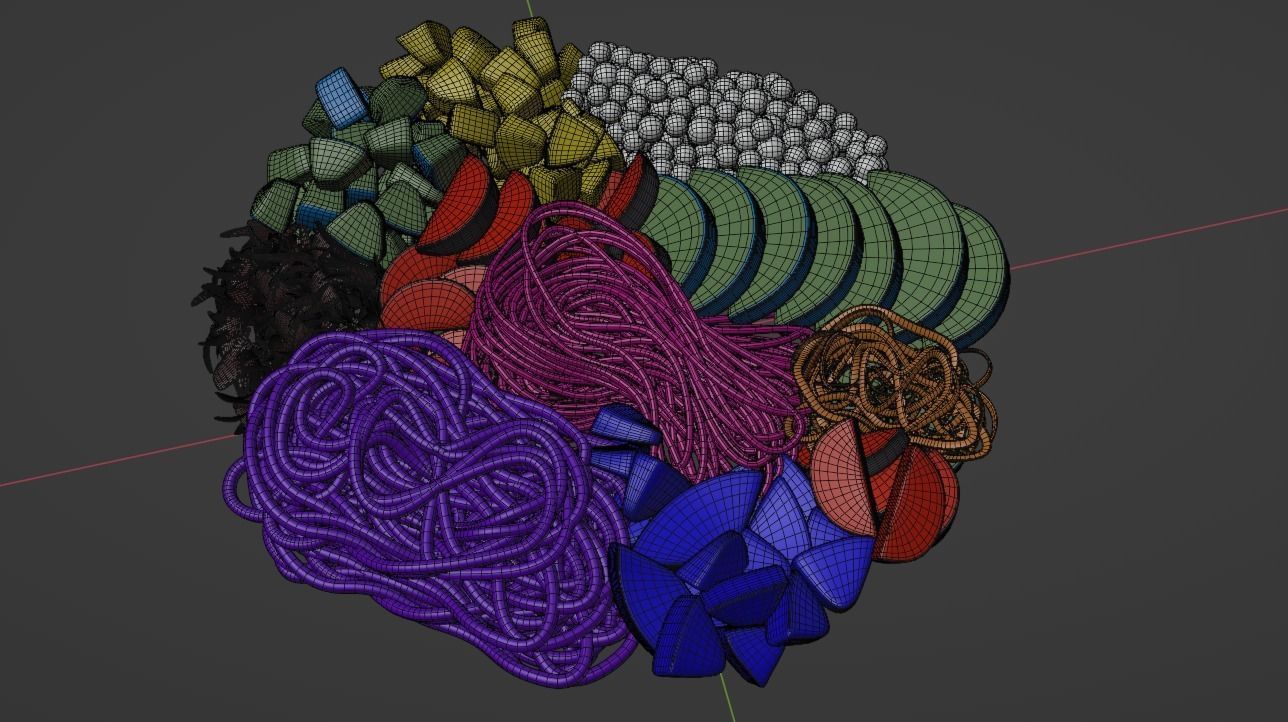 Noodles Soba Salad Kit Low-poly 3D model_5