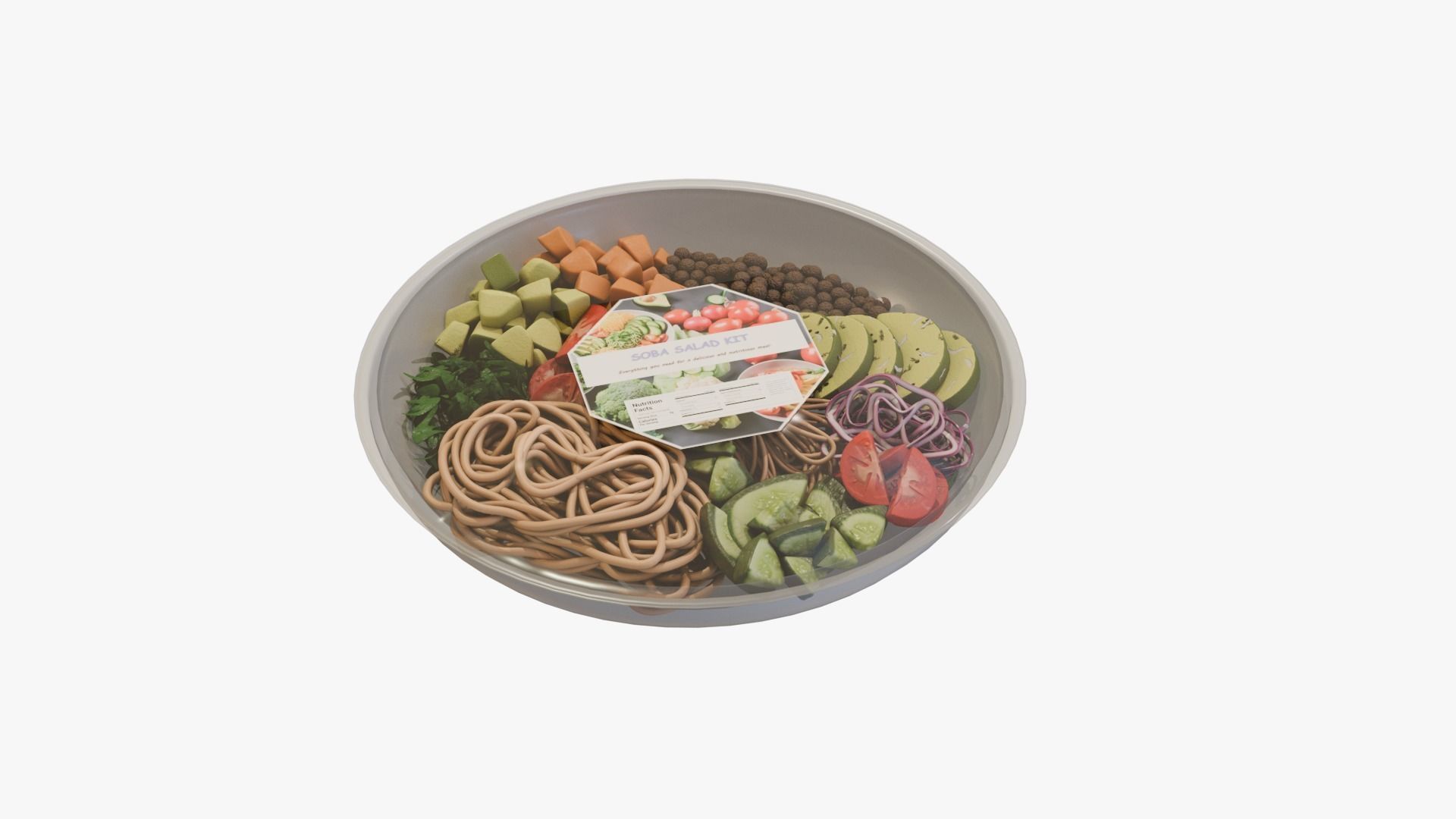 Noodles Soba Salad Kit Low-poly 3D model_1