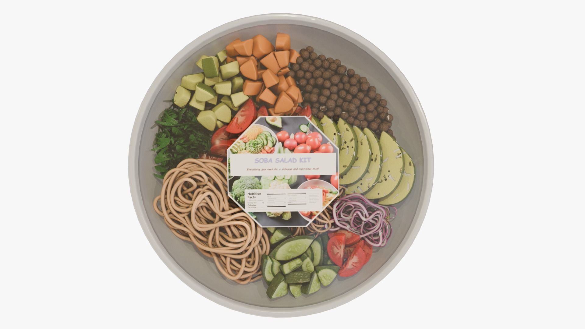 Noodles Soba Salad Kit Low-poly 3D model_3
