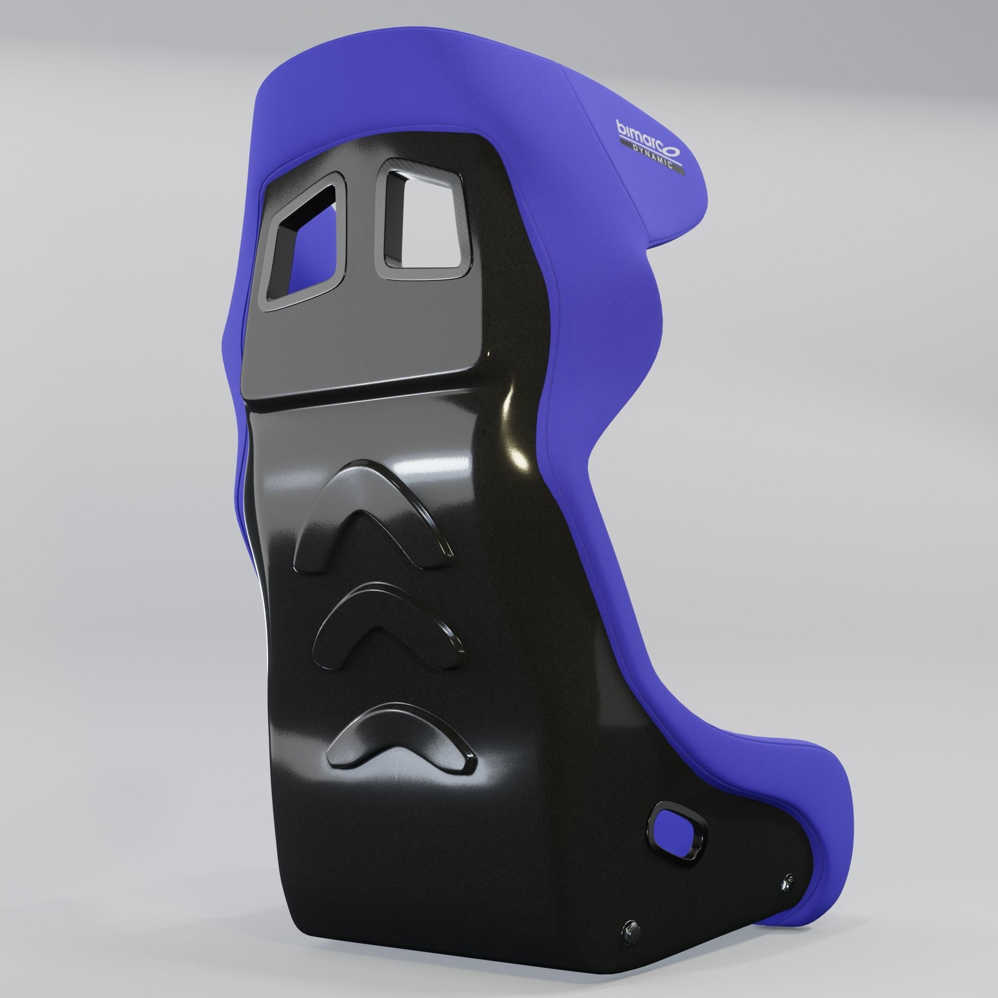 Bimarco Dynamic Racing Bucket Seat Blue 3D model_2