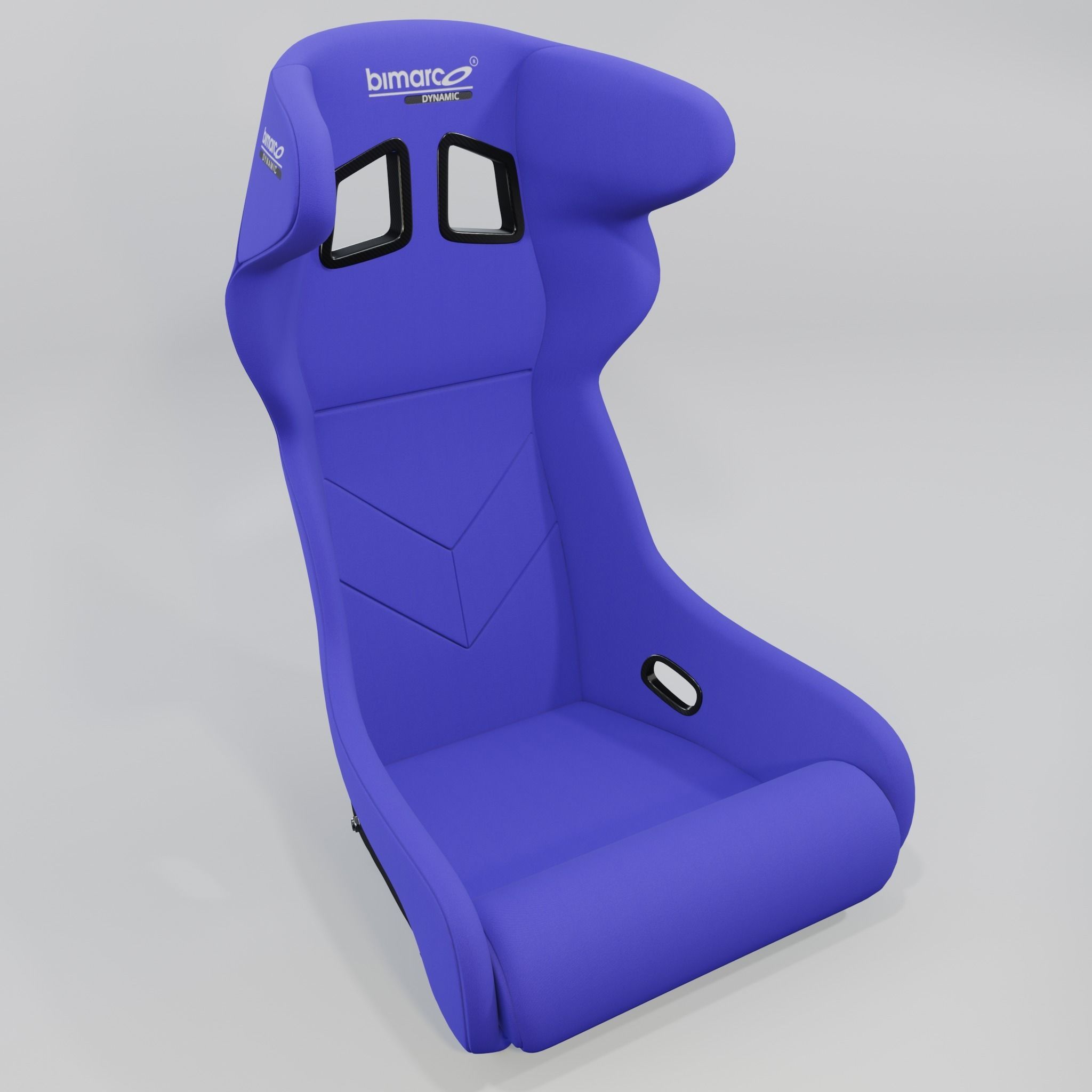 Bimarco Dynamic Racing Bucket Seat Blue 3D model_1