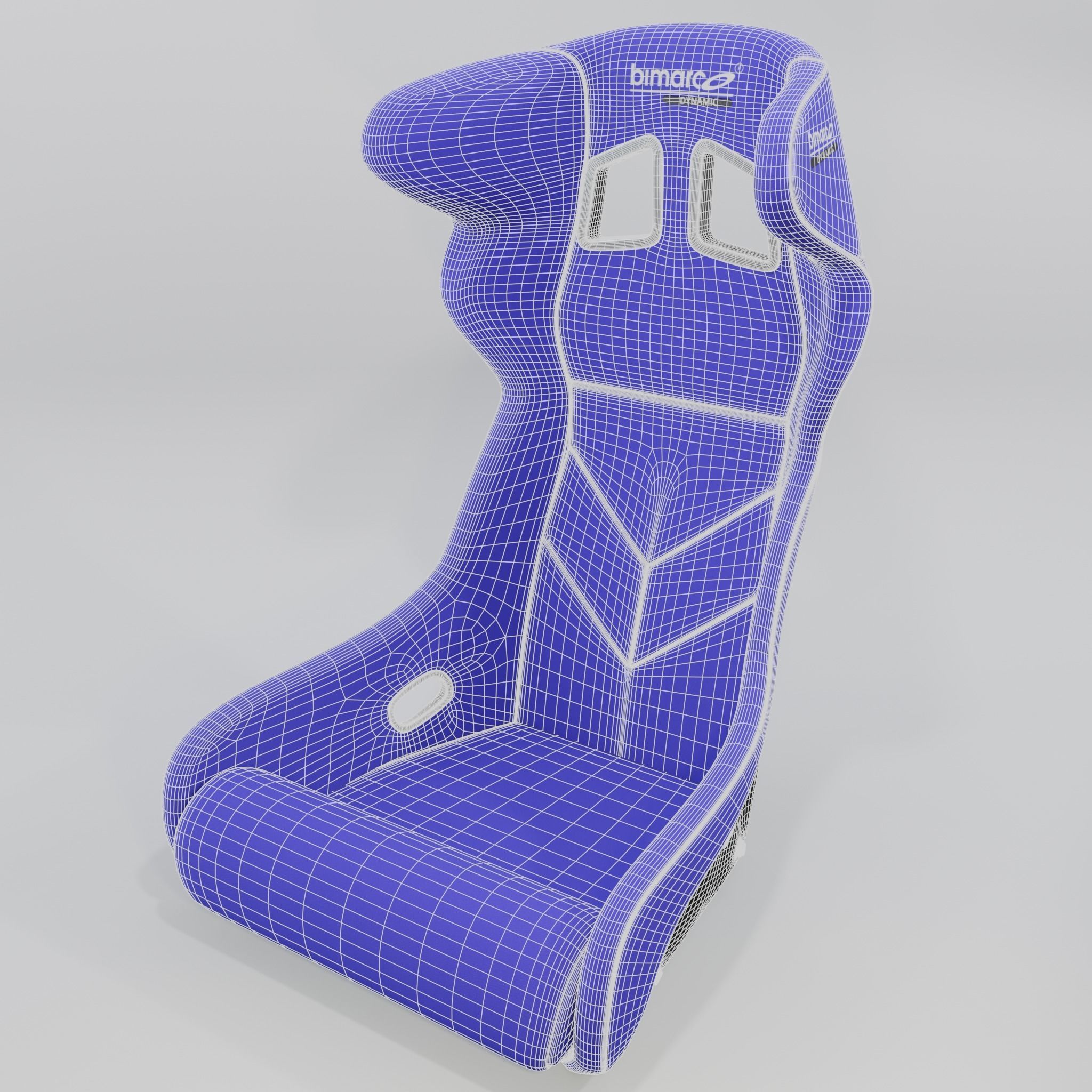 Bimarco Dynamic Racing Bucket Seat Blue 3D model_5