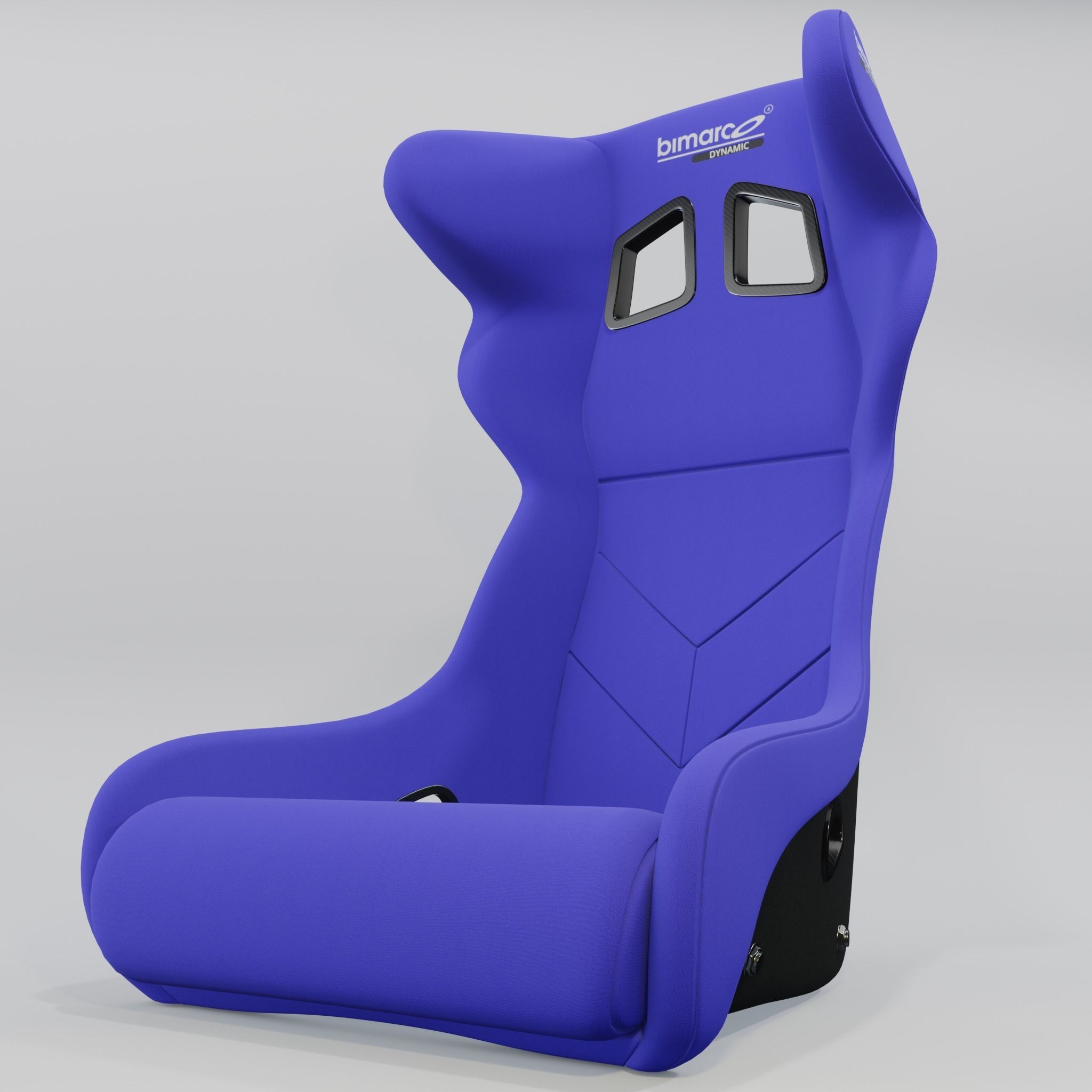 Bimarco Dynamic Racing Bucket Seat Blue 3D model_4