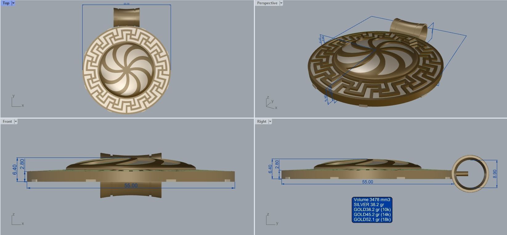 P 024 pendant 3D print model_10