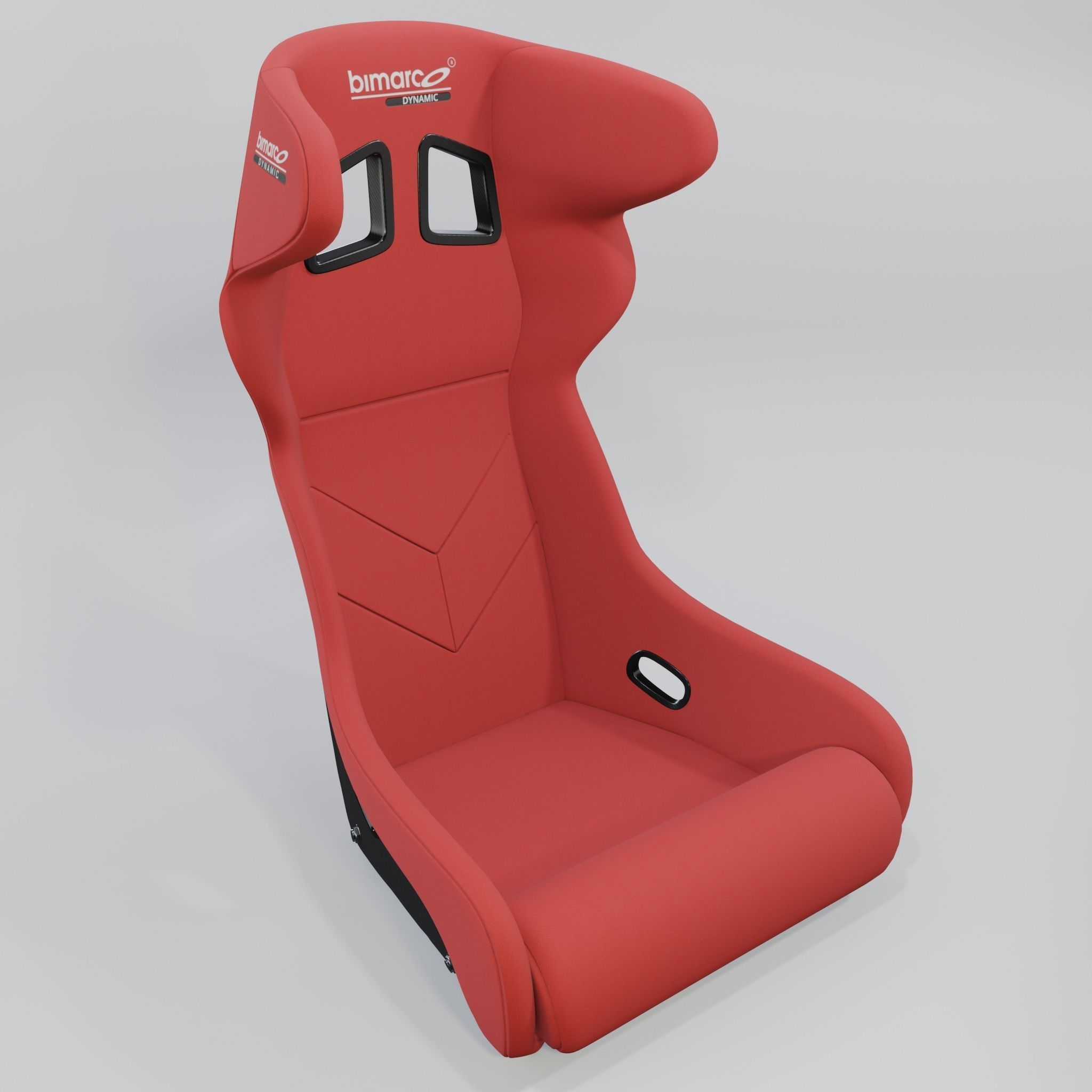 Bimarco Dynamic Racing Bucket Seat Red 3D model_1