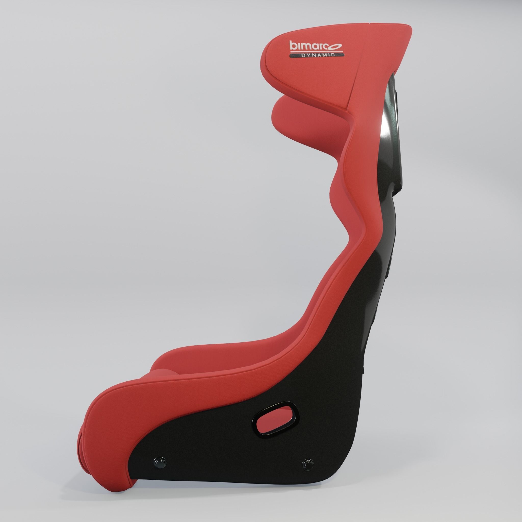 Bimarco Dynamic Racing Bucket Seat Red 3D model_3