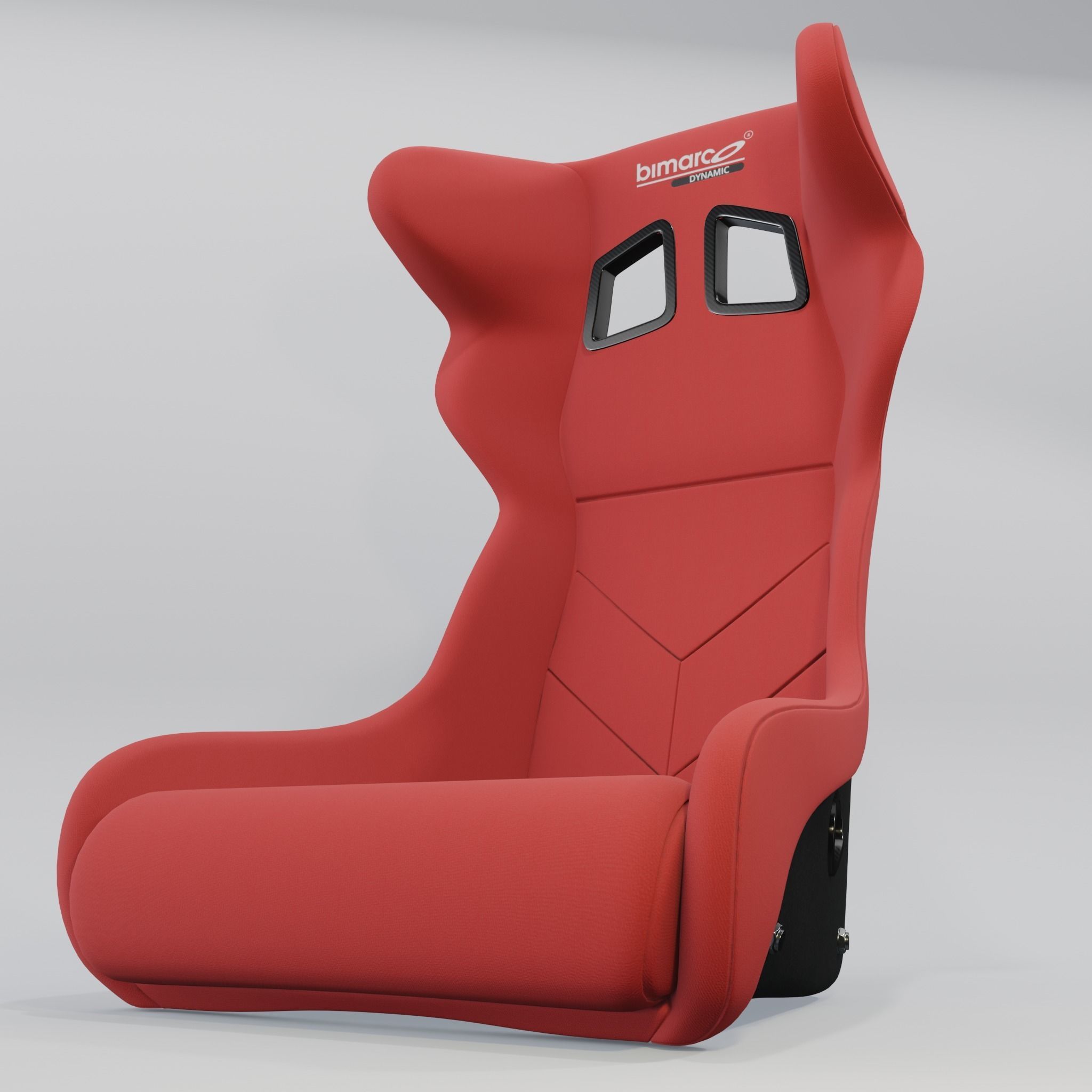 Bimarco Dynamic Racing Bucket Seat Red 3D model_4