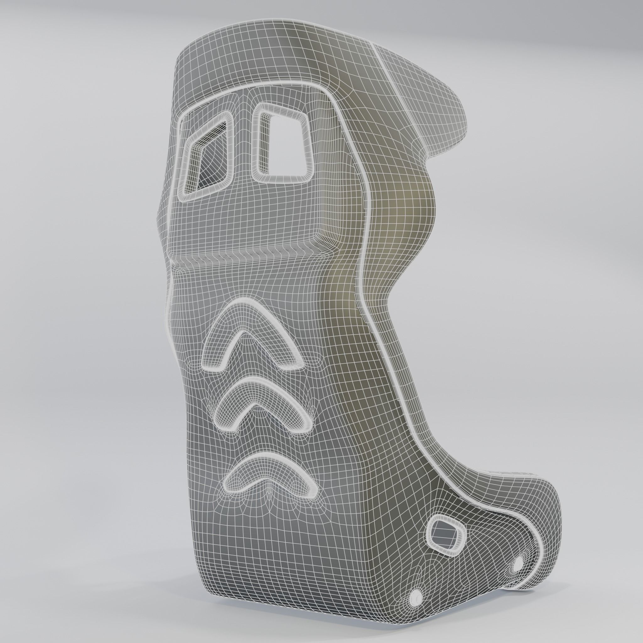 Bimarco Dynamic Racing Bucket Seat Red 3D model_8