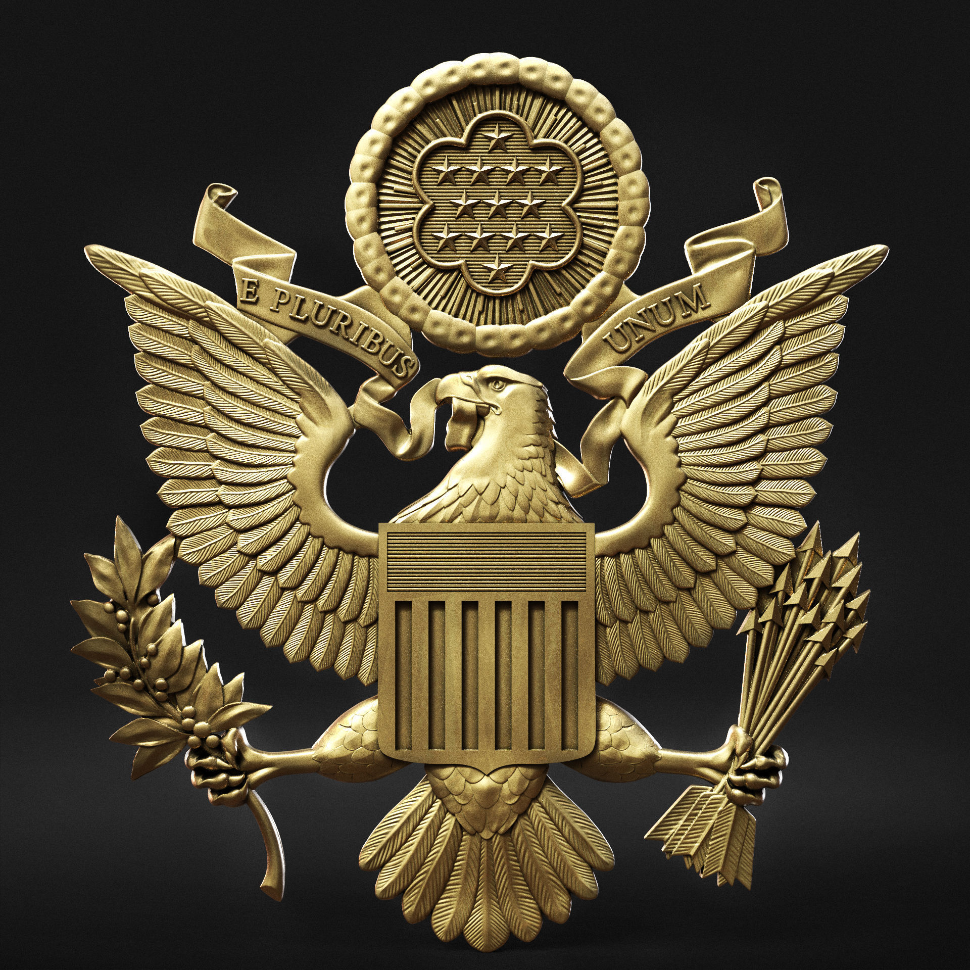 Great Seal of the United States 3D print model_1