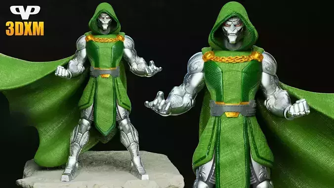 Dr Doom STL for 3D Printing 3DXM ChibiSTL 3D print model