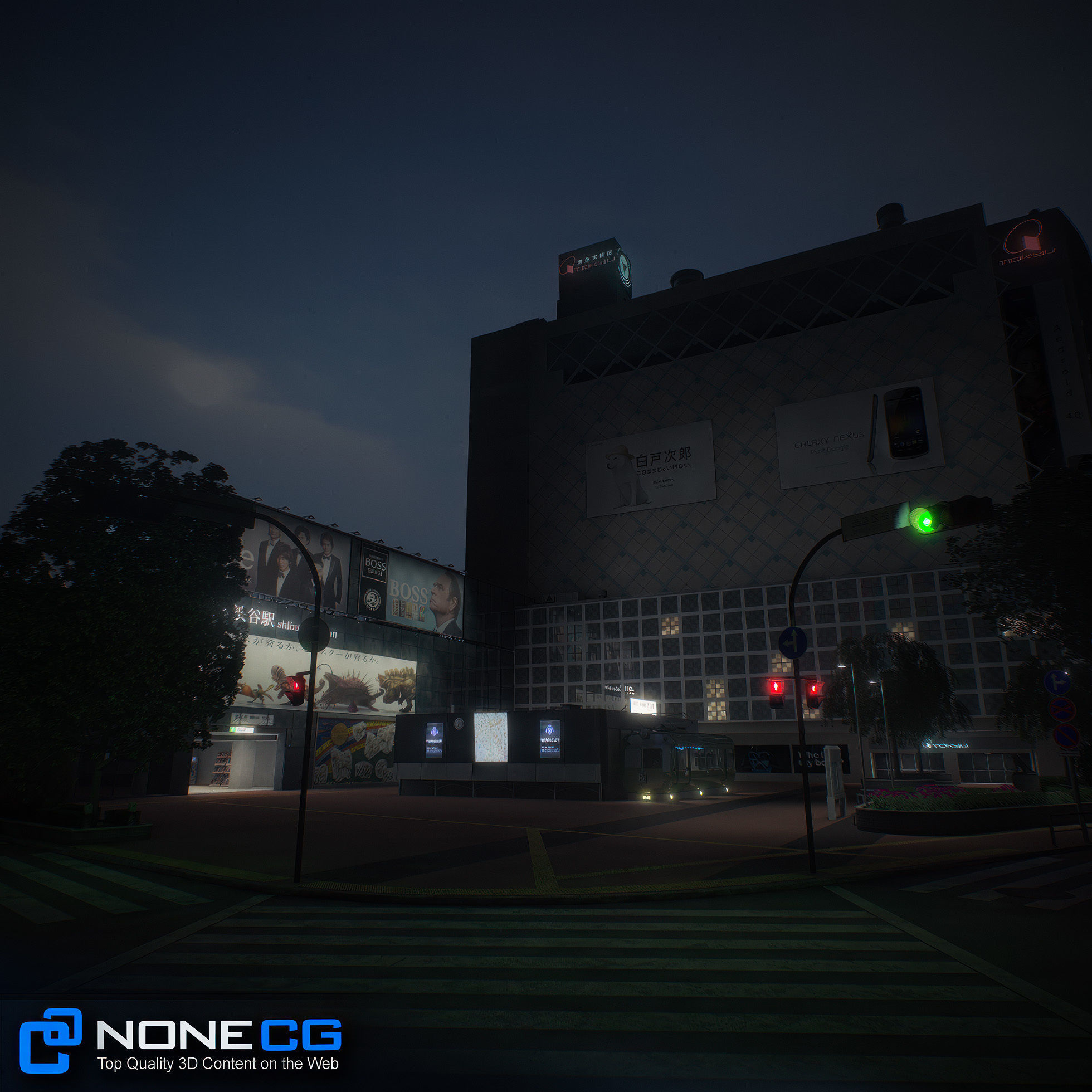 Tokyo Shibuya Block Hachiko 3D model_7