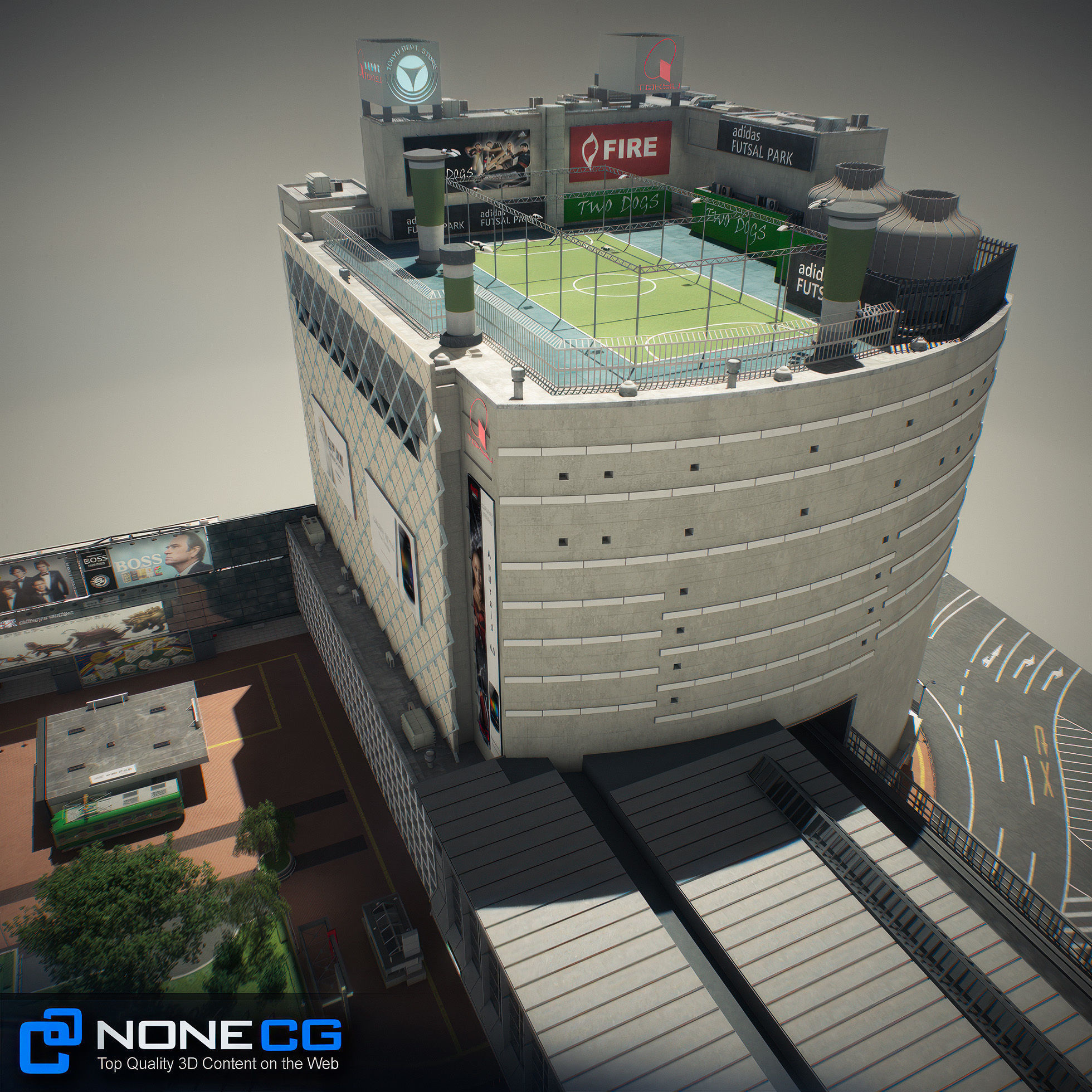 Tokyo Shibuya Block Hachiko 3D model_35