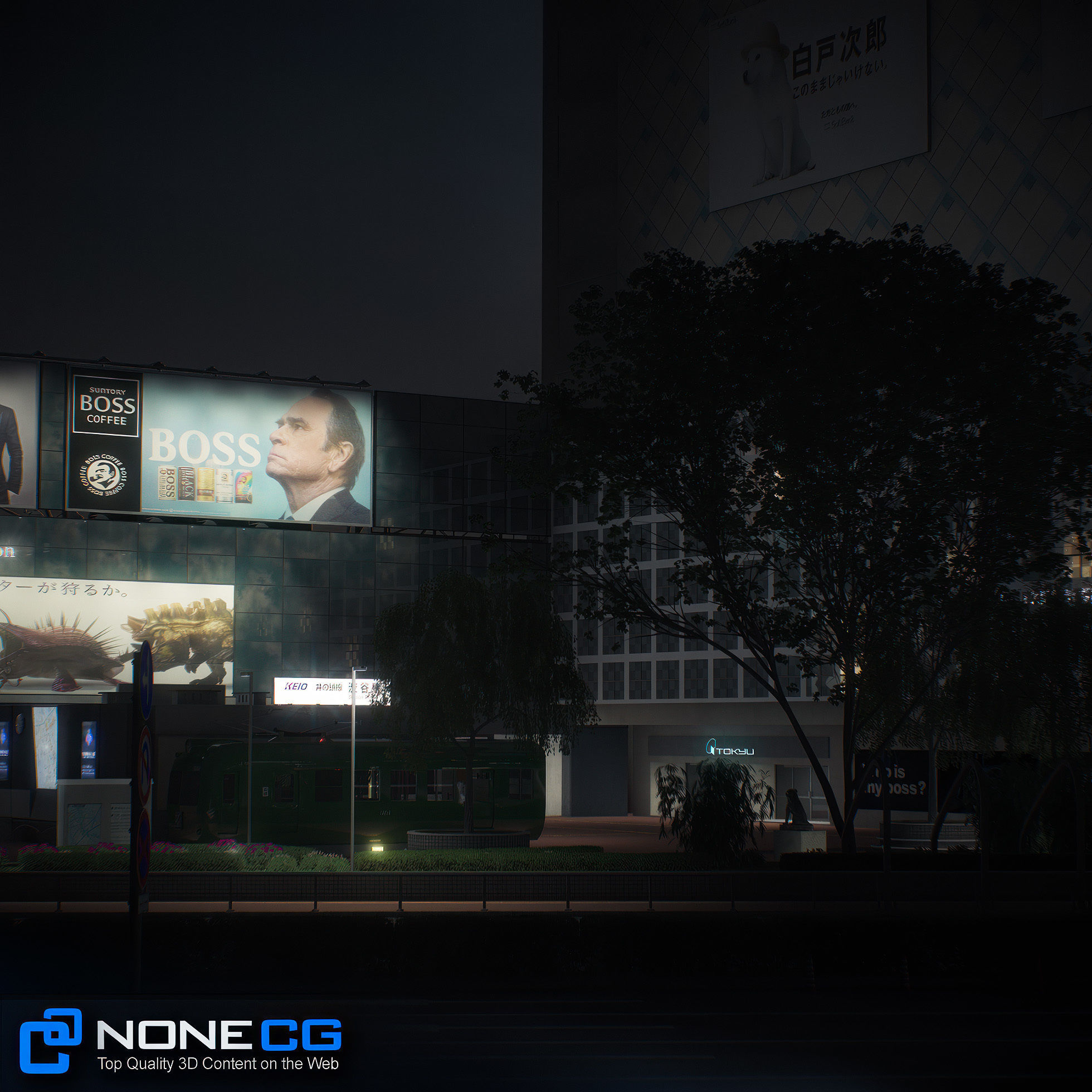 Tokyo Shibuya Block Hachiko 3D model_9