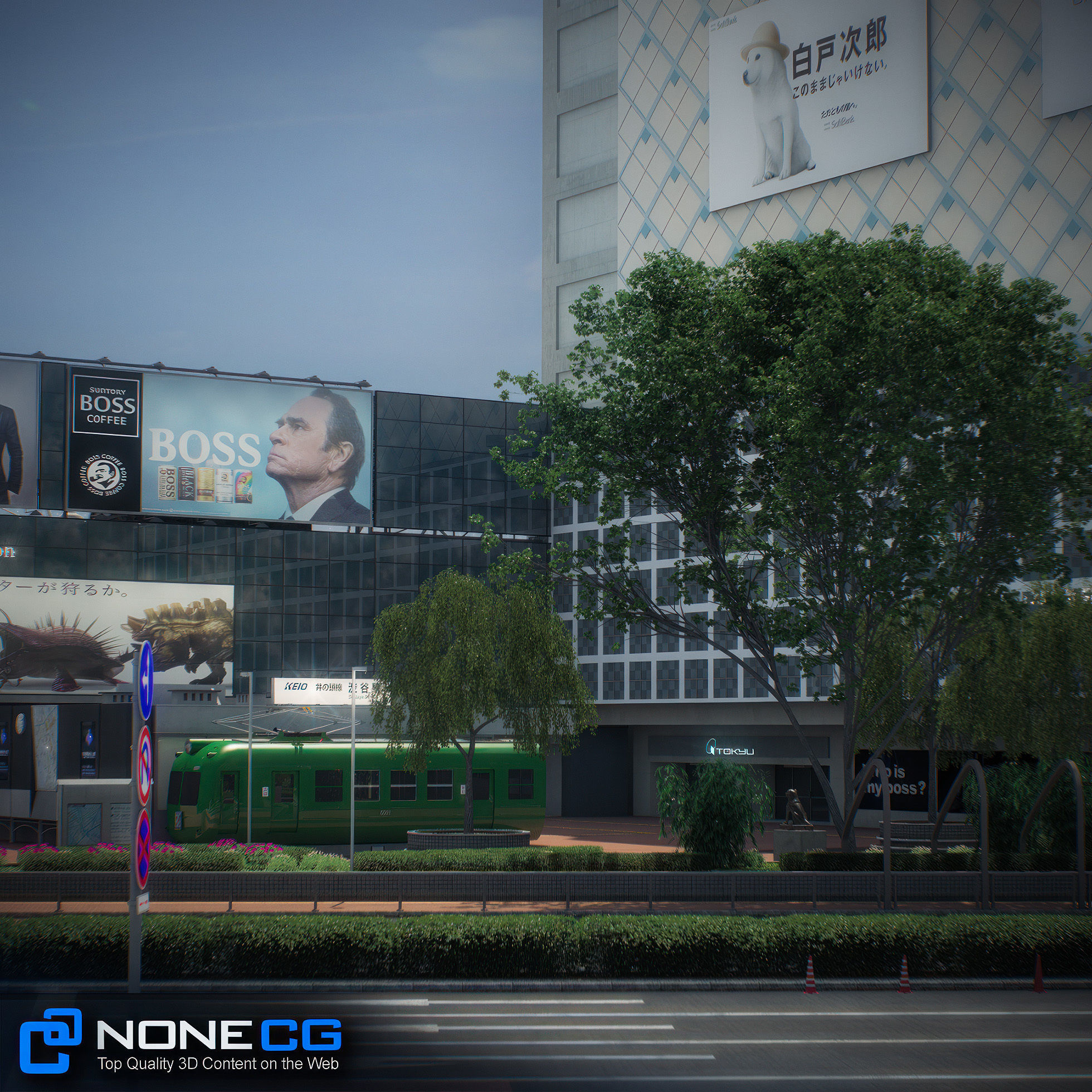 Tokyo Shibuya Block Hachiko 3D model_8