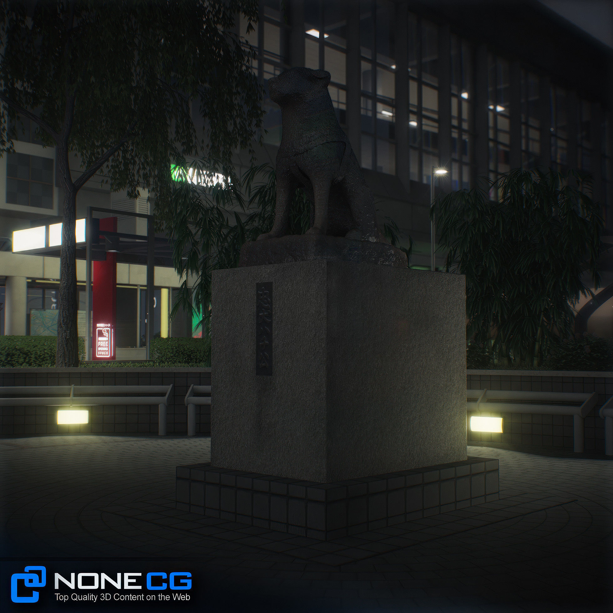 Tokyo Shibuya Block Hachiko 3D model_27