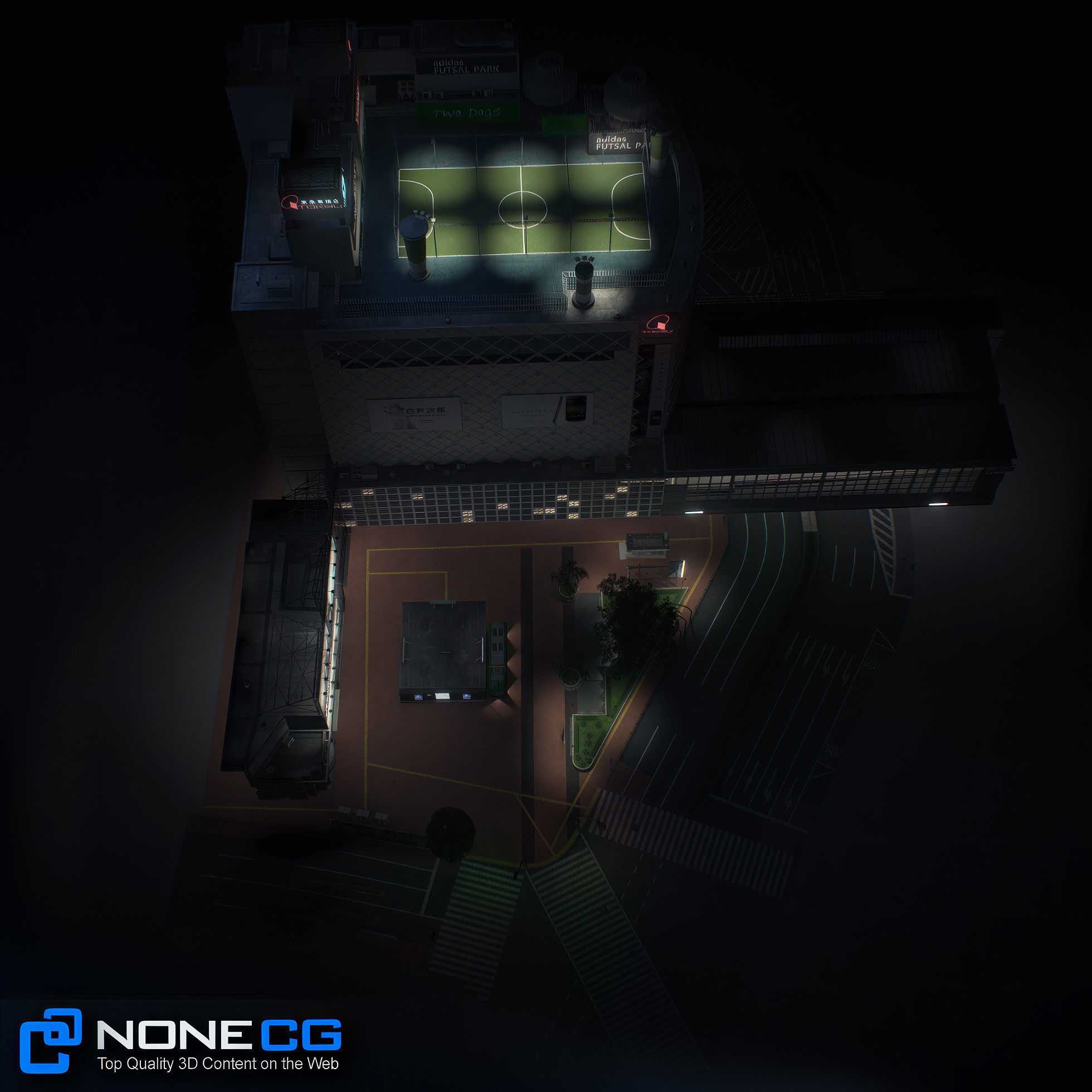 Tokyo Shibuya Block Hachiko 3D model_29