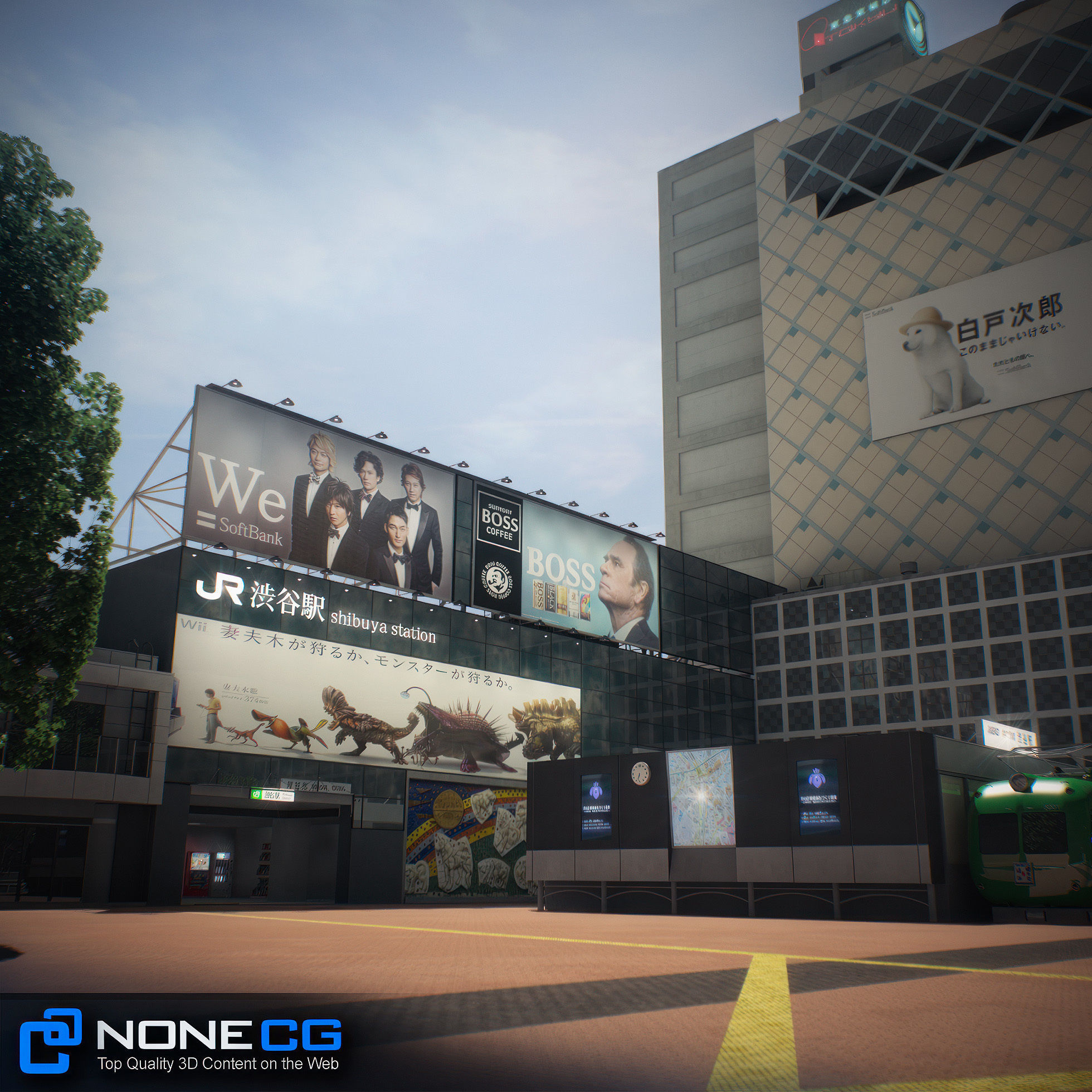 Tokyo Shibuya Block Hachiko 3D model_12