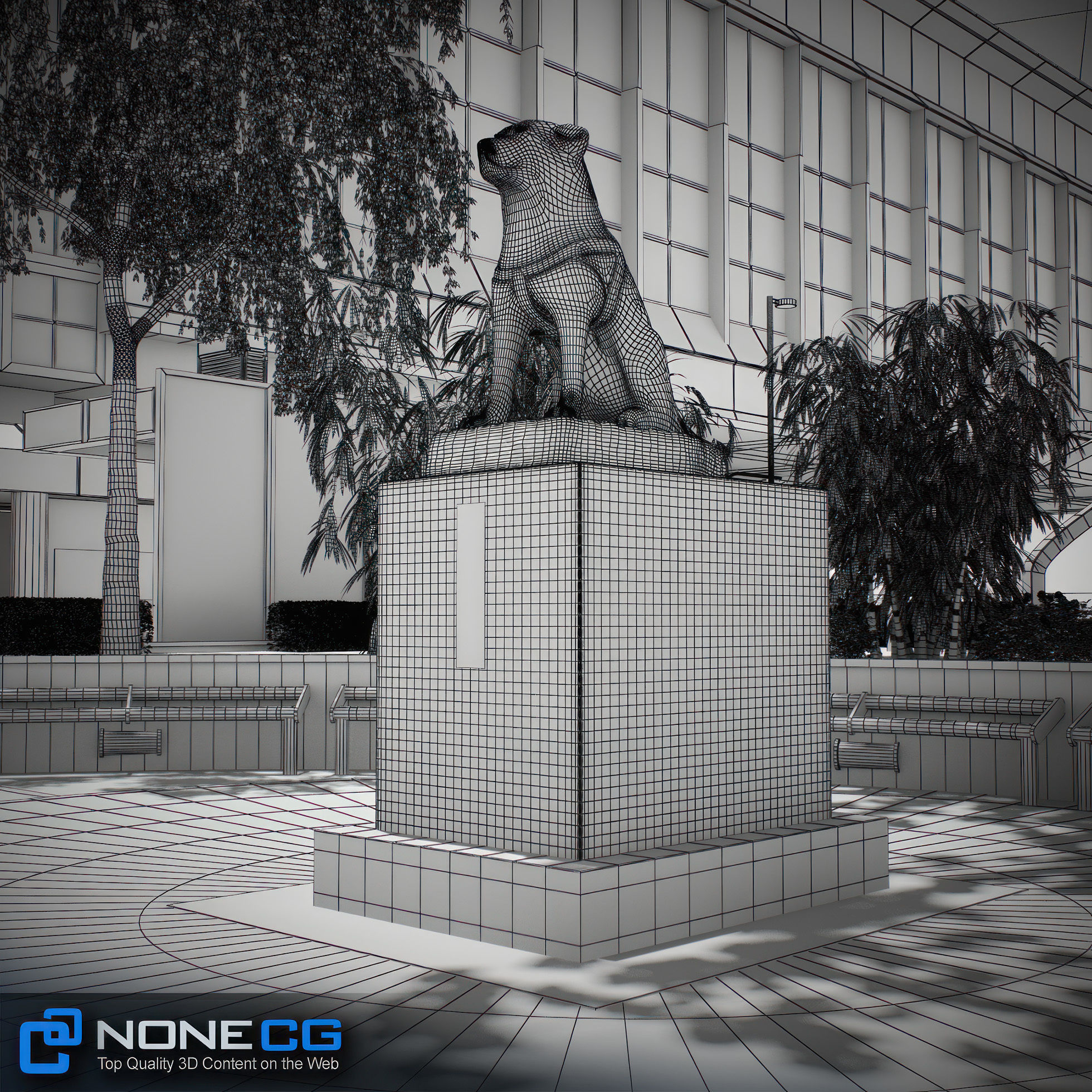 Tokyo Shibuya Block Hachiko 3D model_26