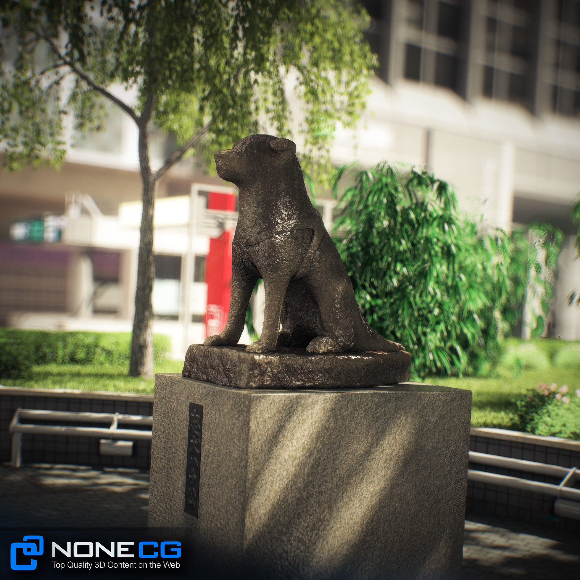 Tokyo Shibuya Block Hachiko 3D model_3